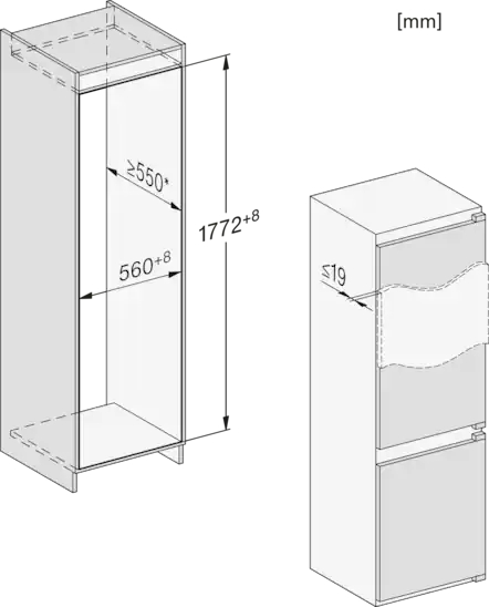 MIELE koel-/vriescombinatie - 178cm - KDN7714EACTIVE