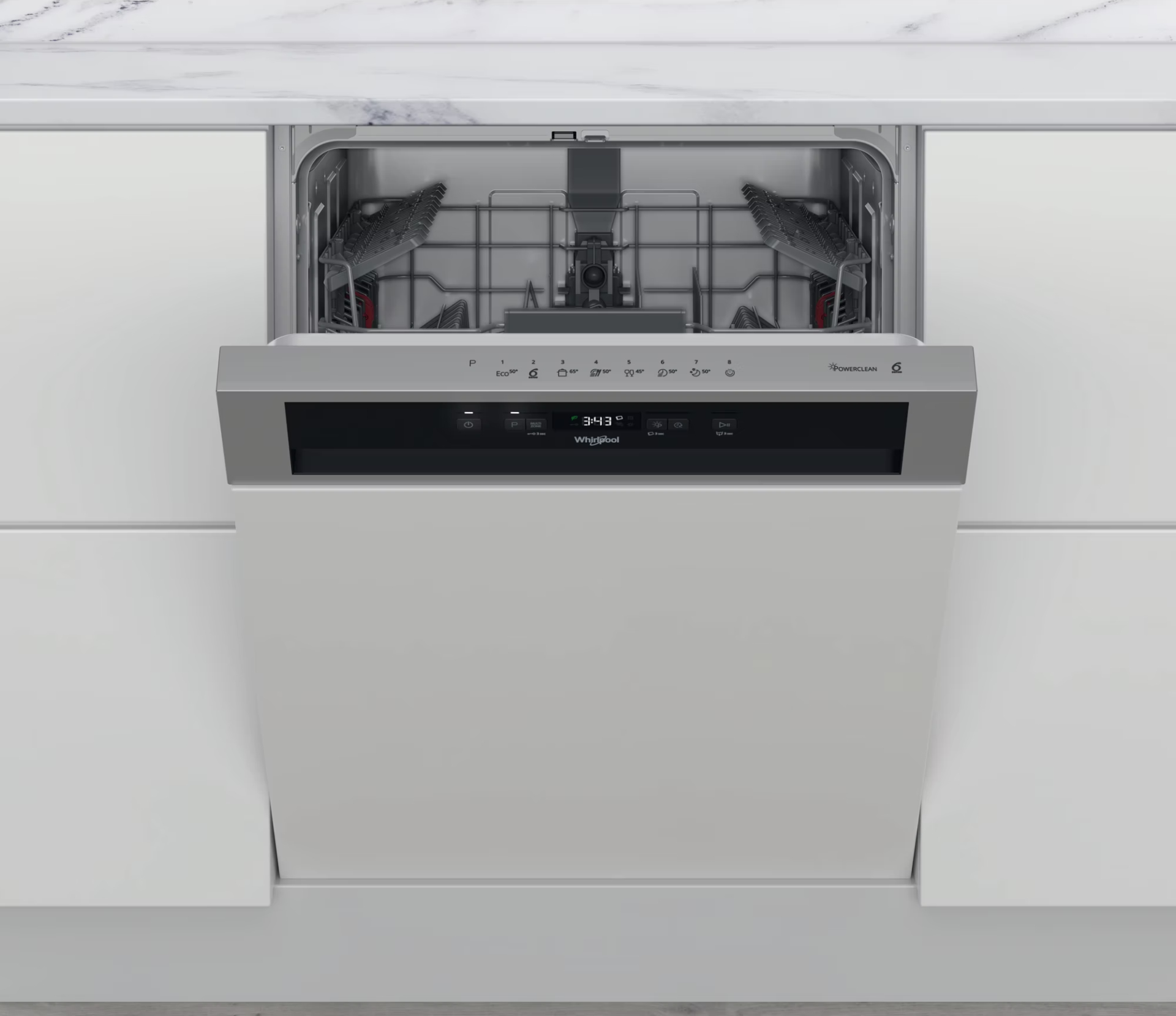 WHIRLPOOL vaatwasser met bedieningspaneel - WBC3C34PX