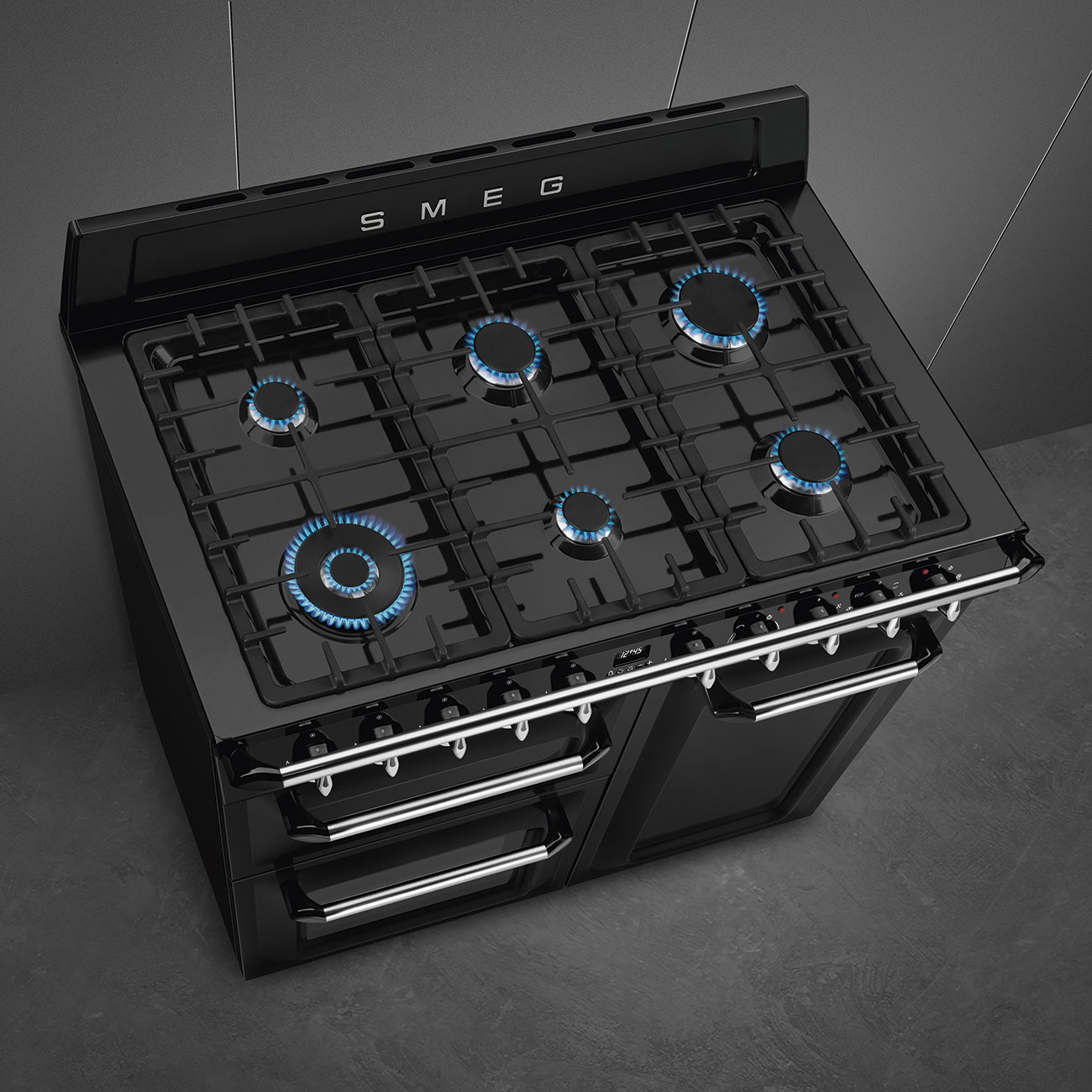 SMEG fornuis met gaskookplaat - 100cm - TR103BL