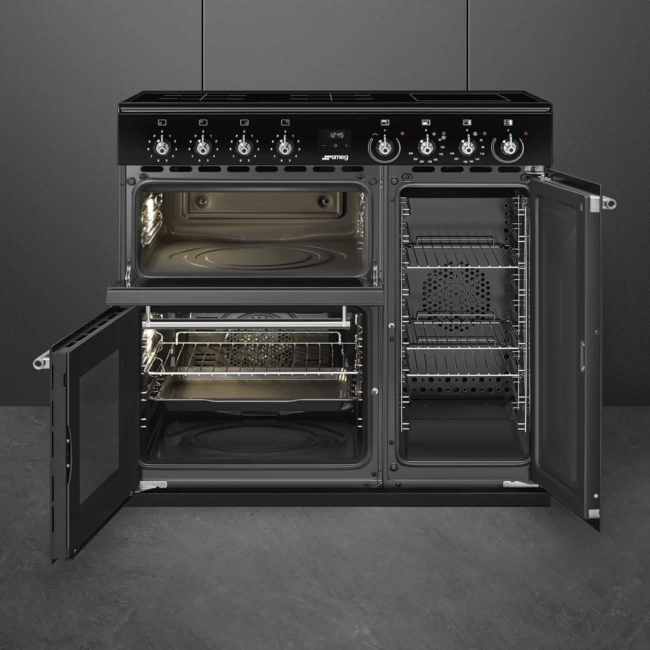 SMEG fornuis met inductie kookplaat - 90cm - CX93IMBL