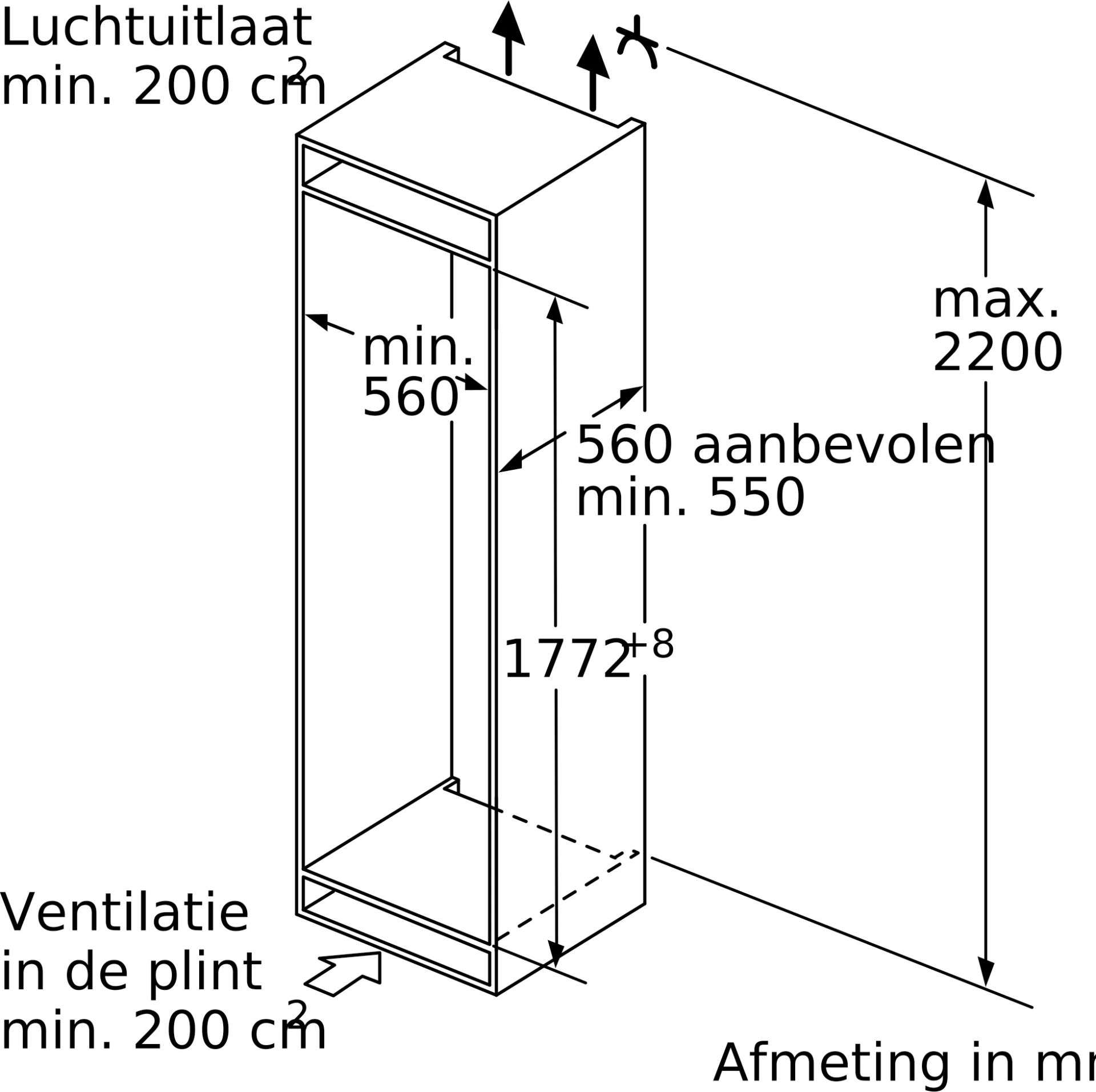 BOSCH SERIE 6 Inbouw vriezer - GIN81ACE0