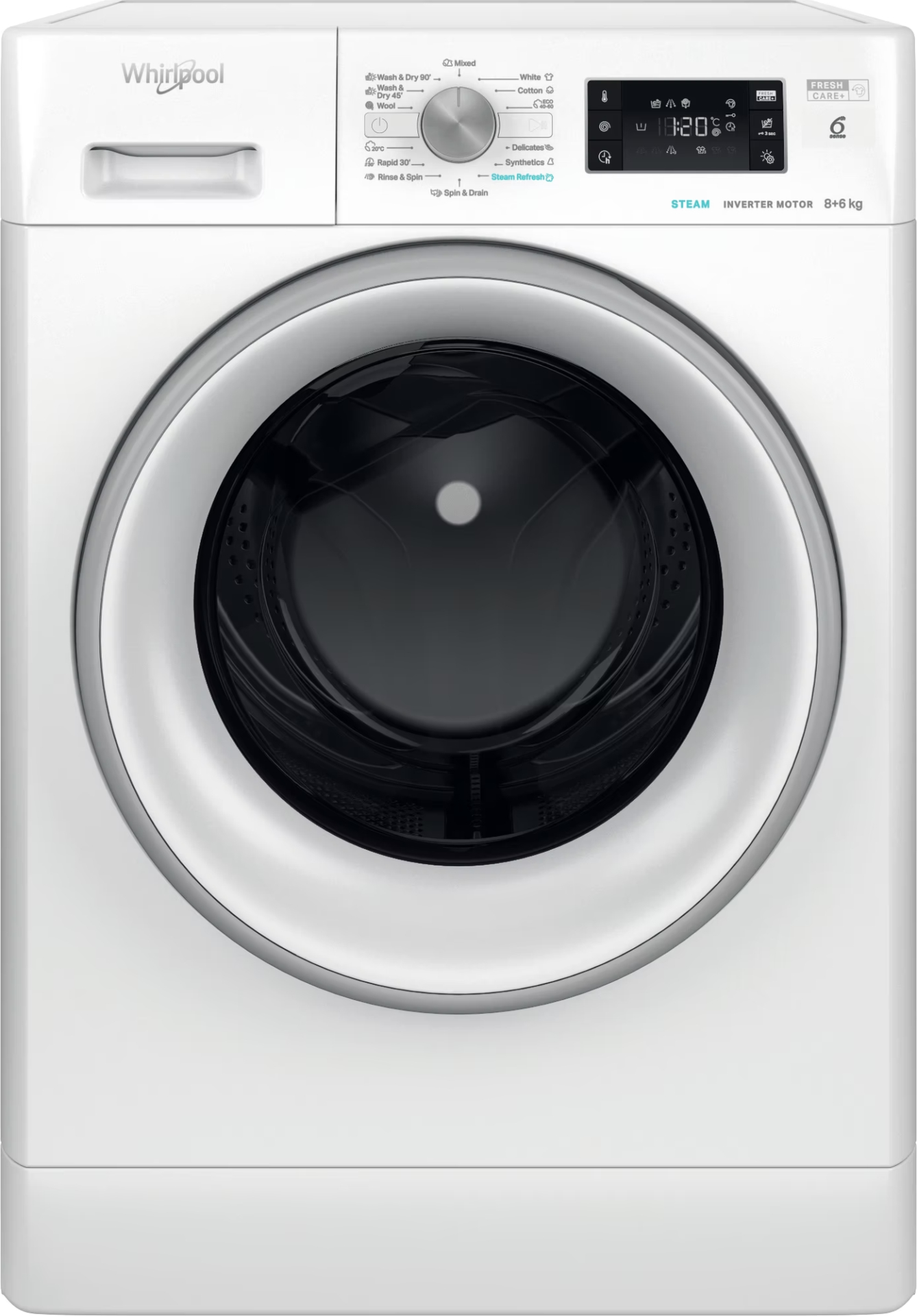 WHIRLPOOL was- droogcombinatie - FFWDB864489SVEE