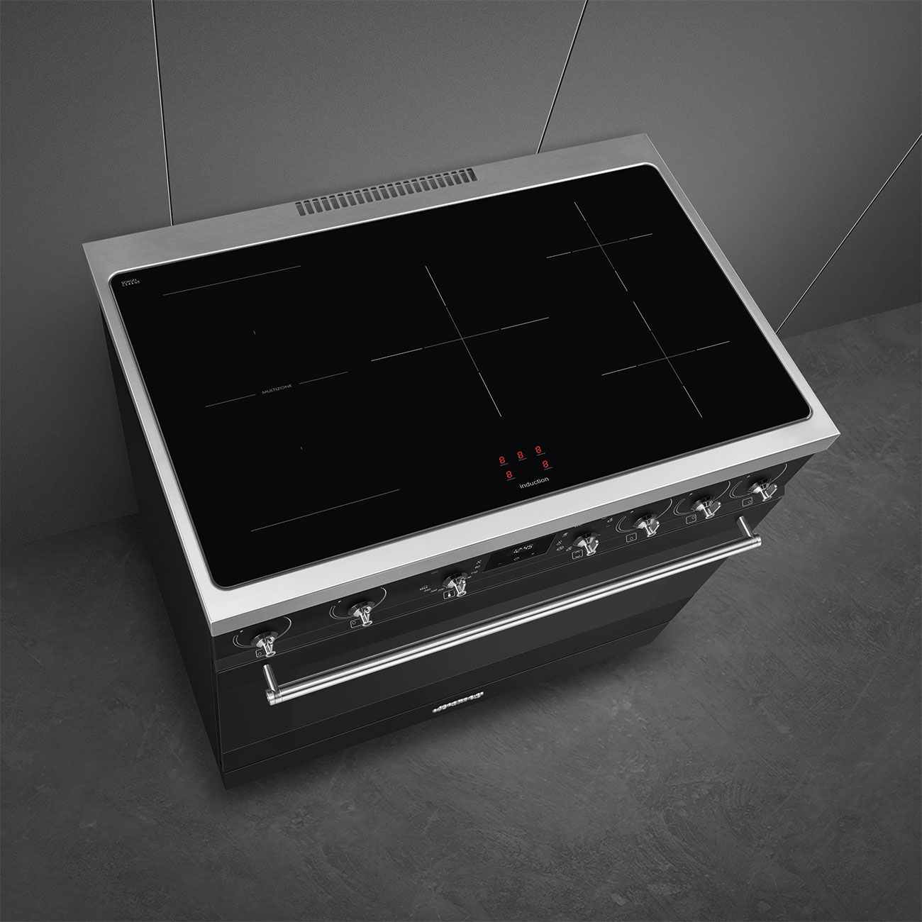 SMEG fornuis met inductie kookplaat - 90cm - C9IMMB2
