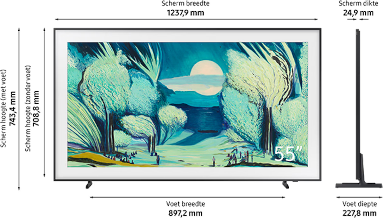 SAMSUNG The Frame Televisie 55" QLED 4K (UHD) - F-QE55LS03FAUX