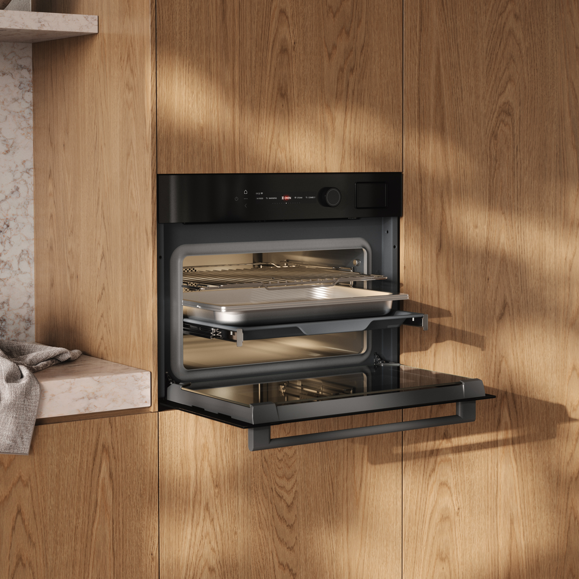 ATAG multifunctionele oven met stoom - 45cm - CS8471D