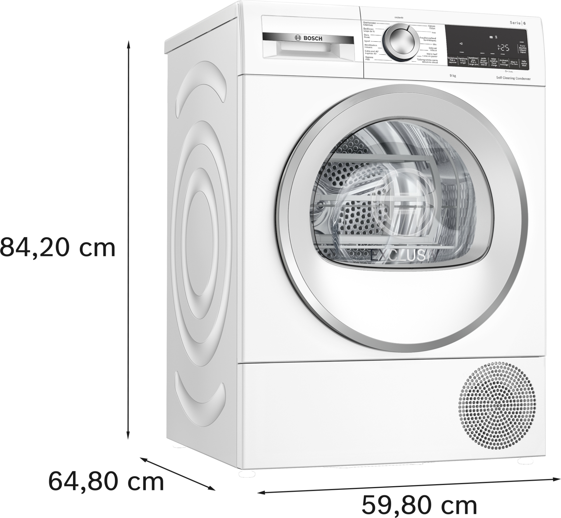 BOSCH SERIE 6 Droogkast 9 kg - WQG245D9FG