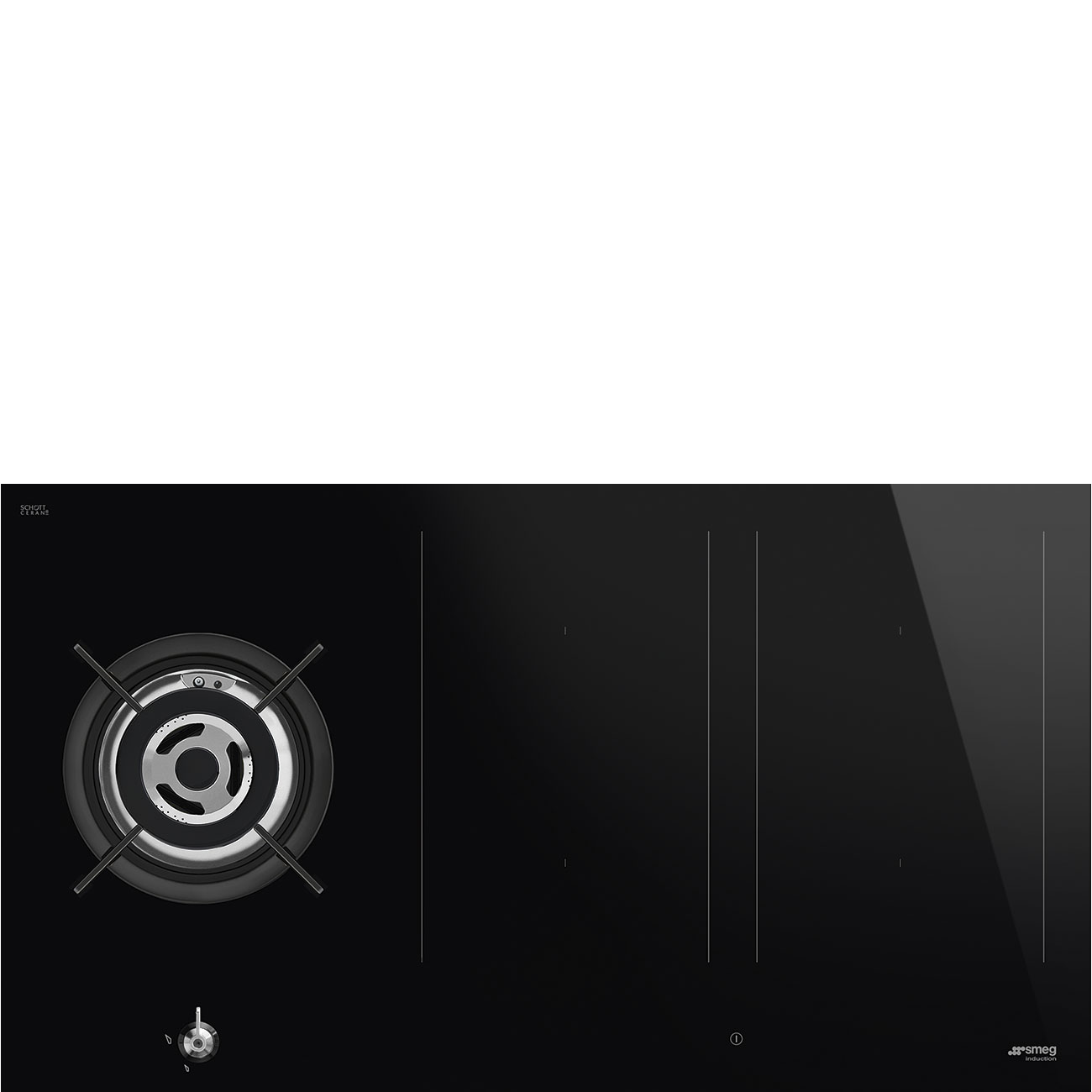 SMEG PM3953D kookplaat gas-inductie - 90cm