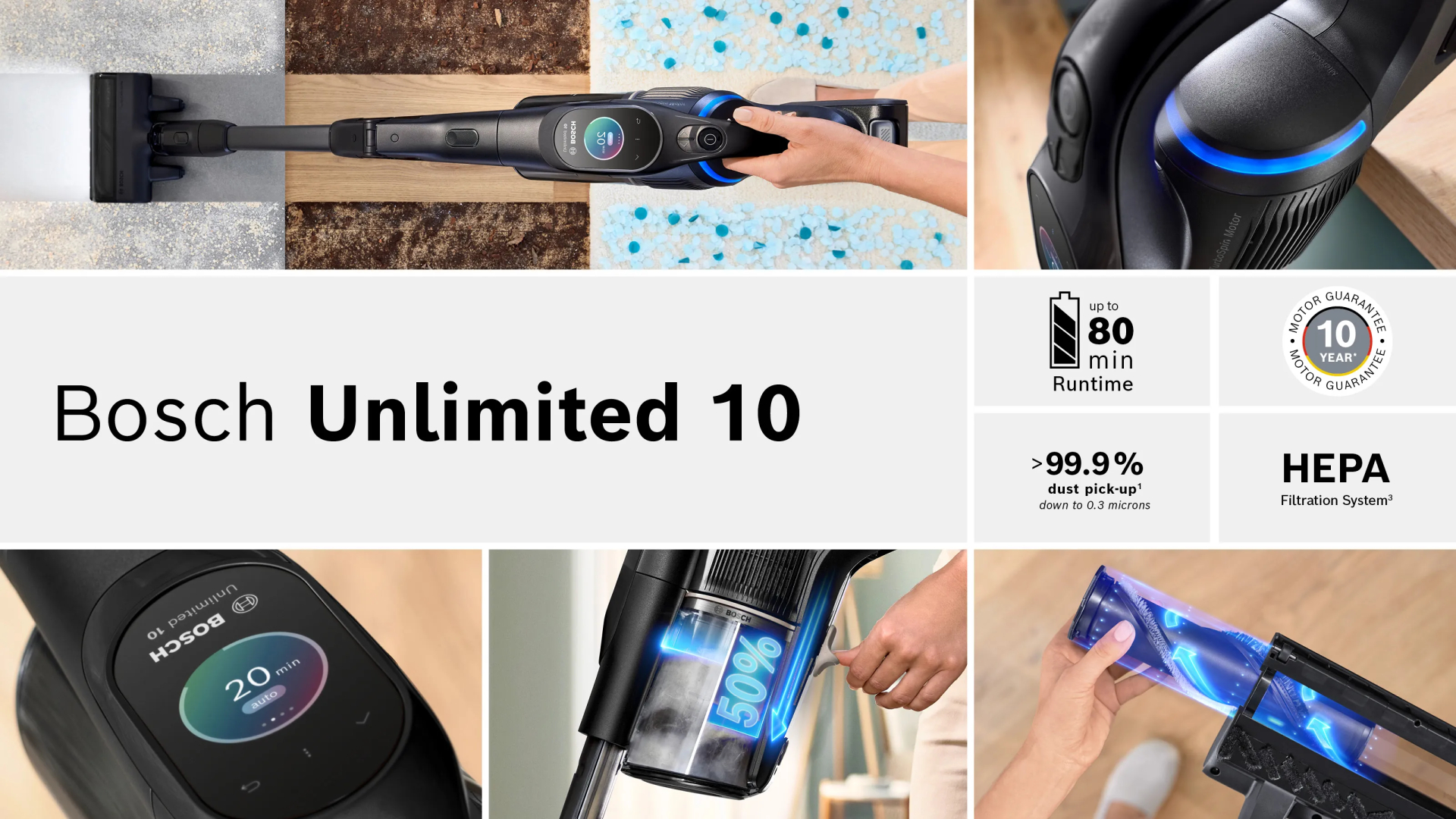 BOSCH Unlimited 10 steelstofzuiger - BXS1041BQC