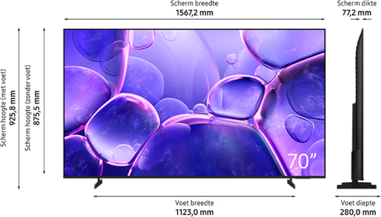SAMSUNG Televisie 70" 4K (UHD) - UE70U8090HUXXN
