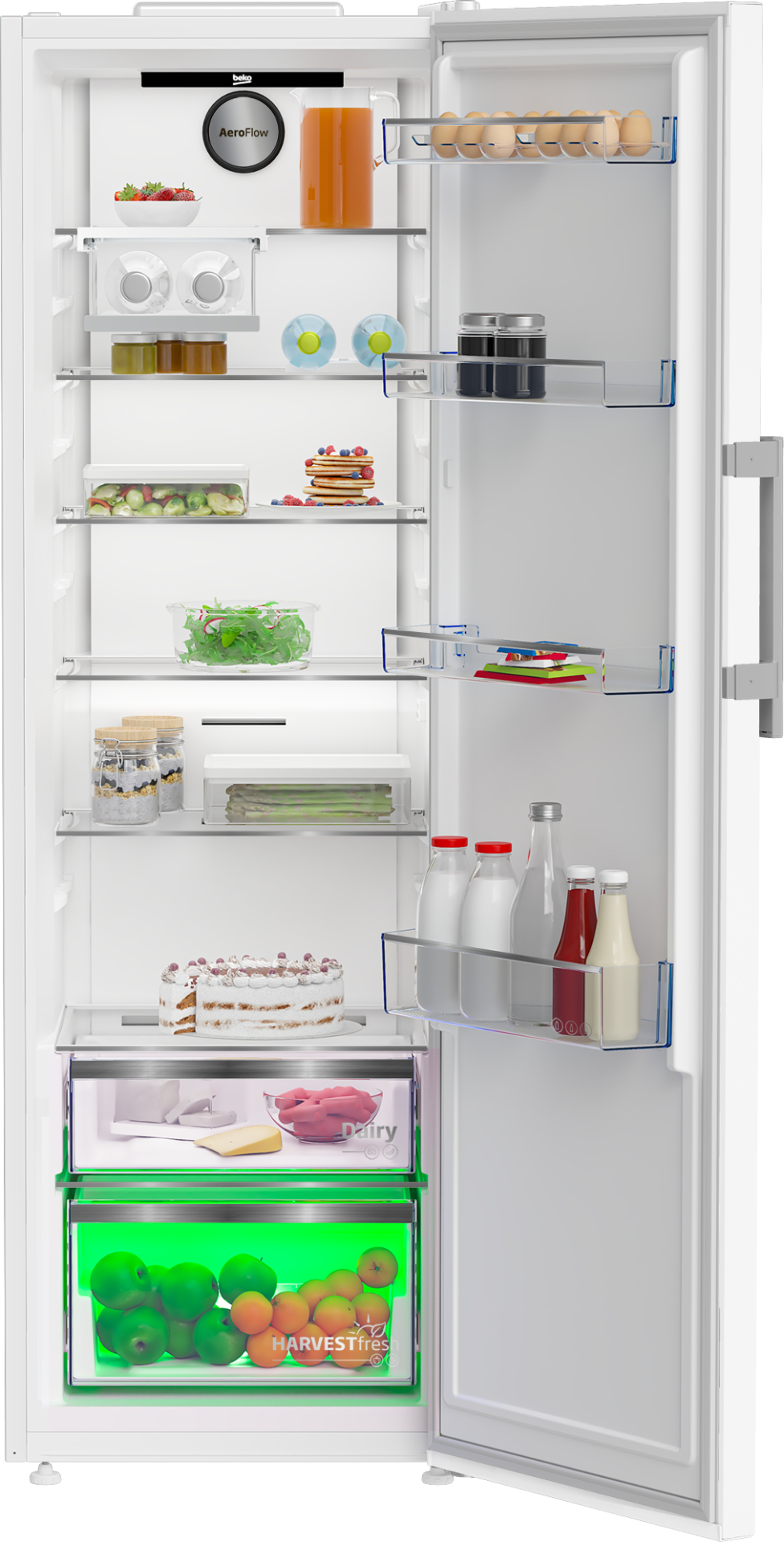 BEKO vrijstaande koelkast zonder vriesvak - 186cm - B5RMLNE444HW