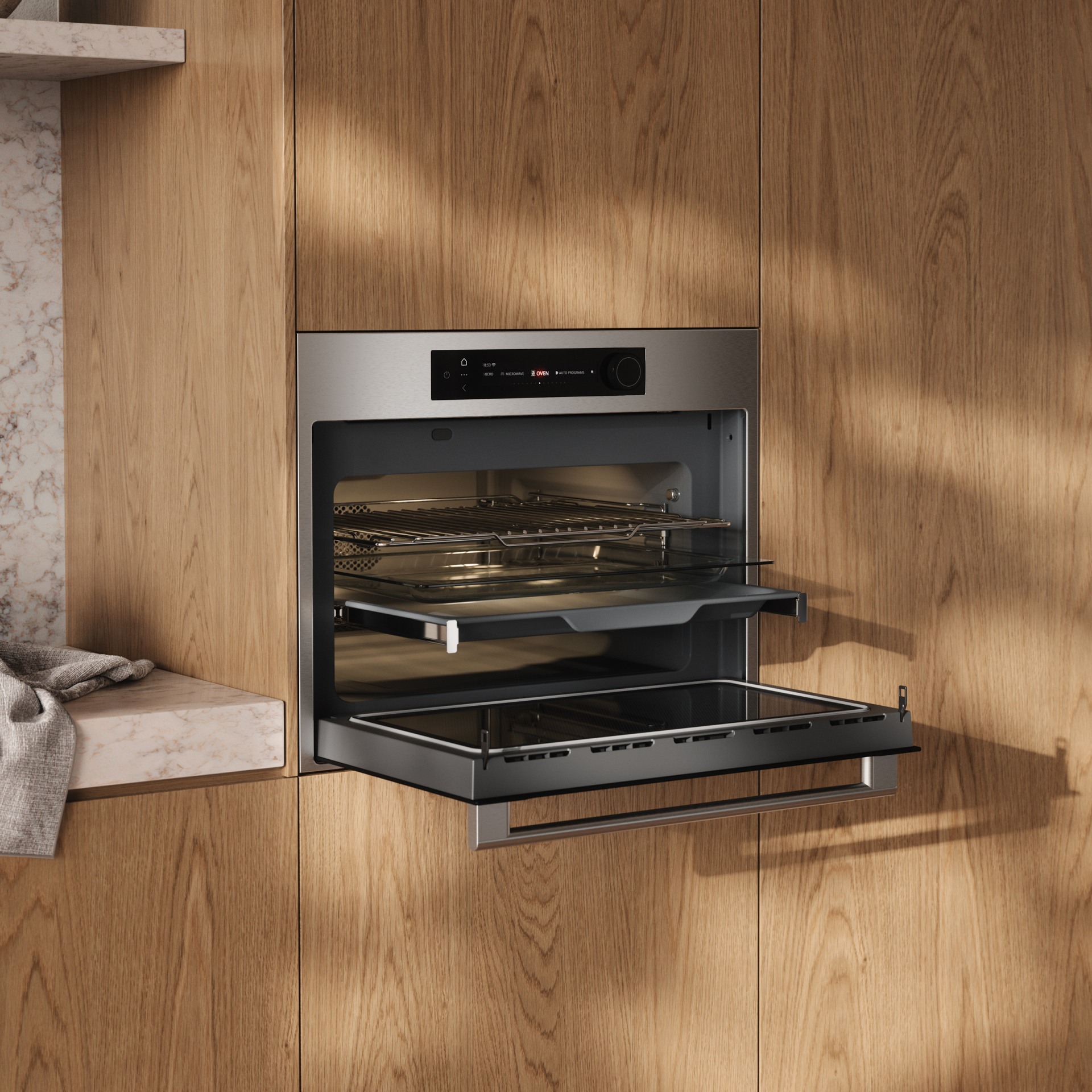 ATAG multifunctionele oven met microgolfoven - 45cm - CX8411D