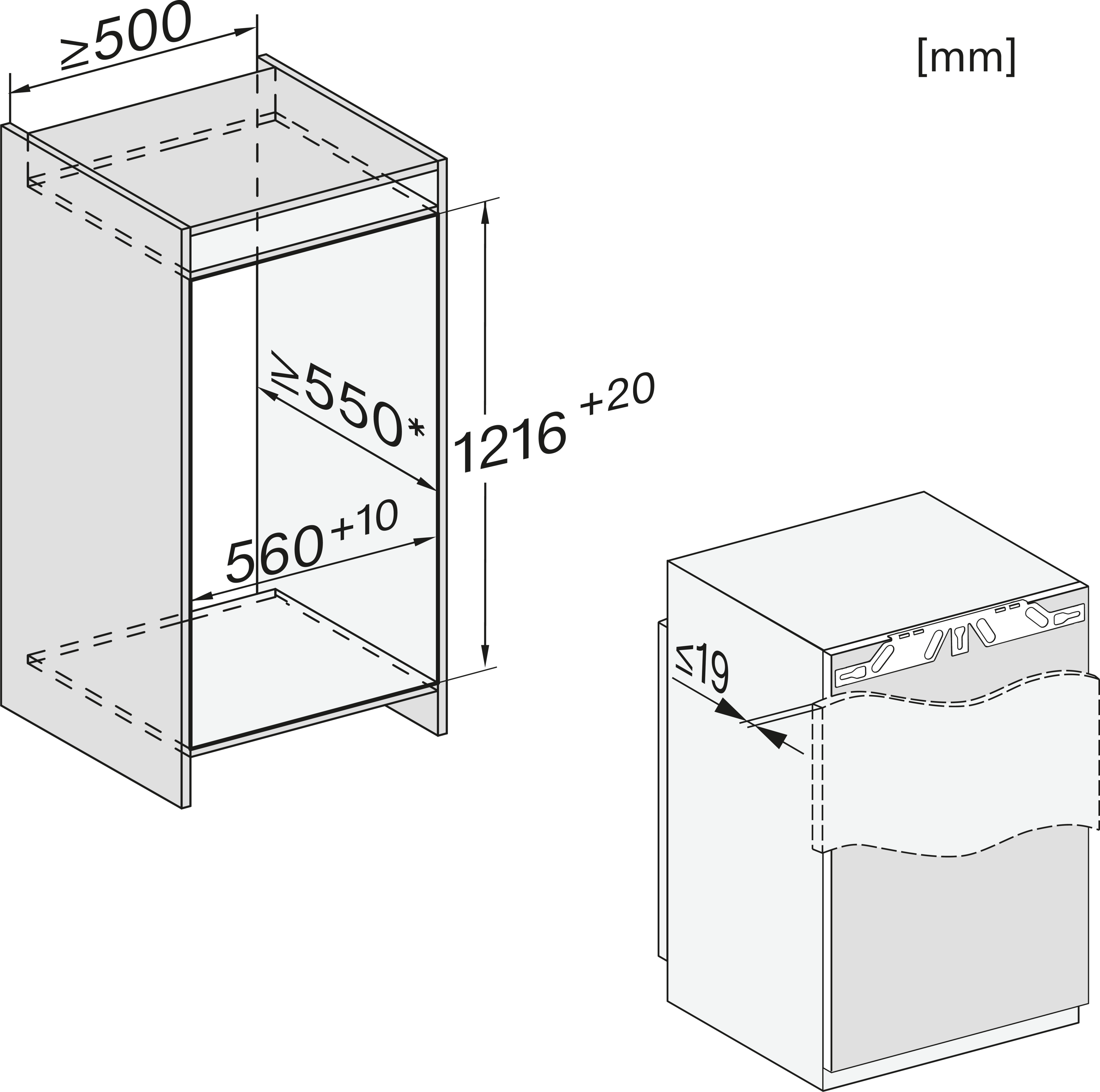 MIELE koelkast met vriesvak  - 122cm - K7378B