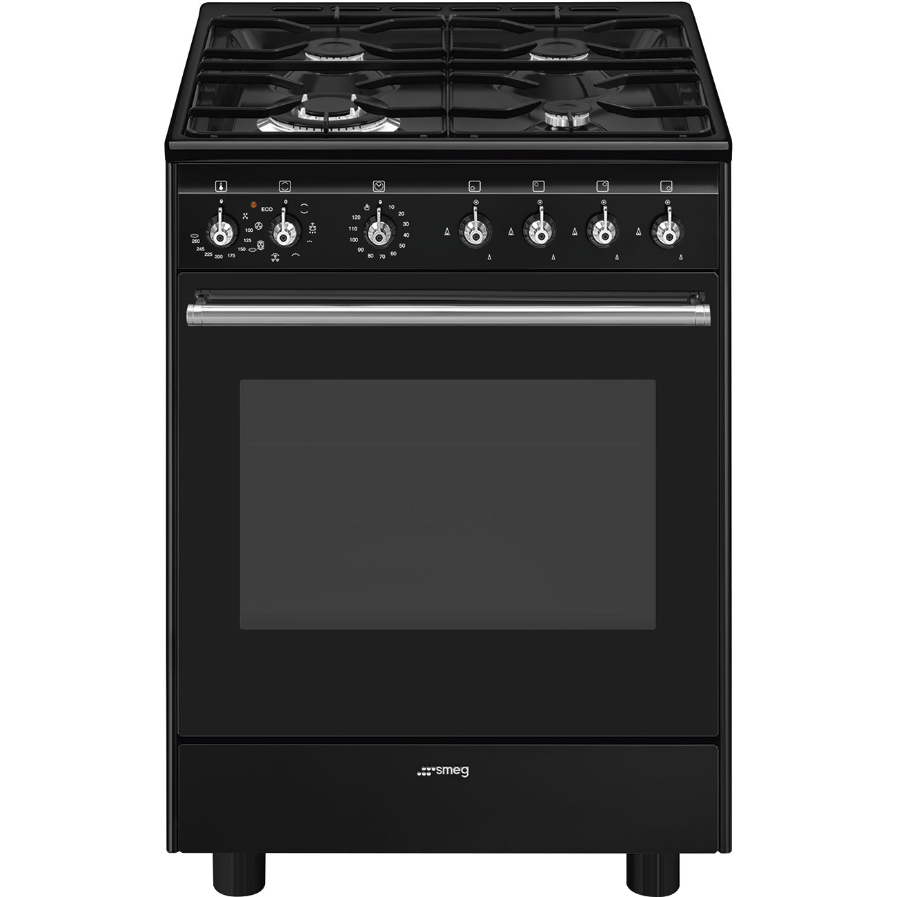 SMEG CX61GMBL fornuis met gaskookplaat - 60cm