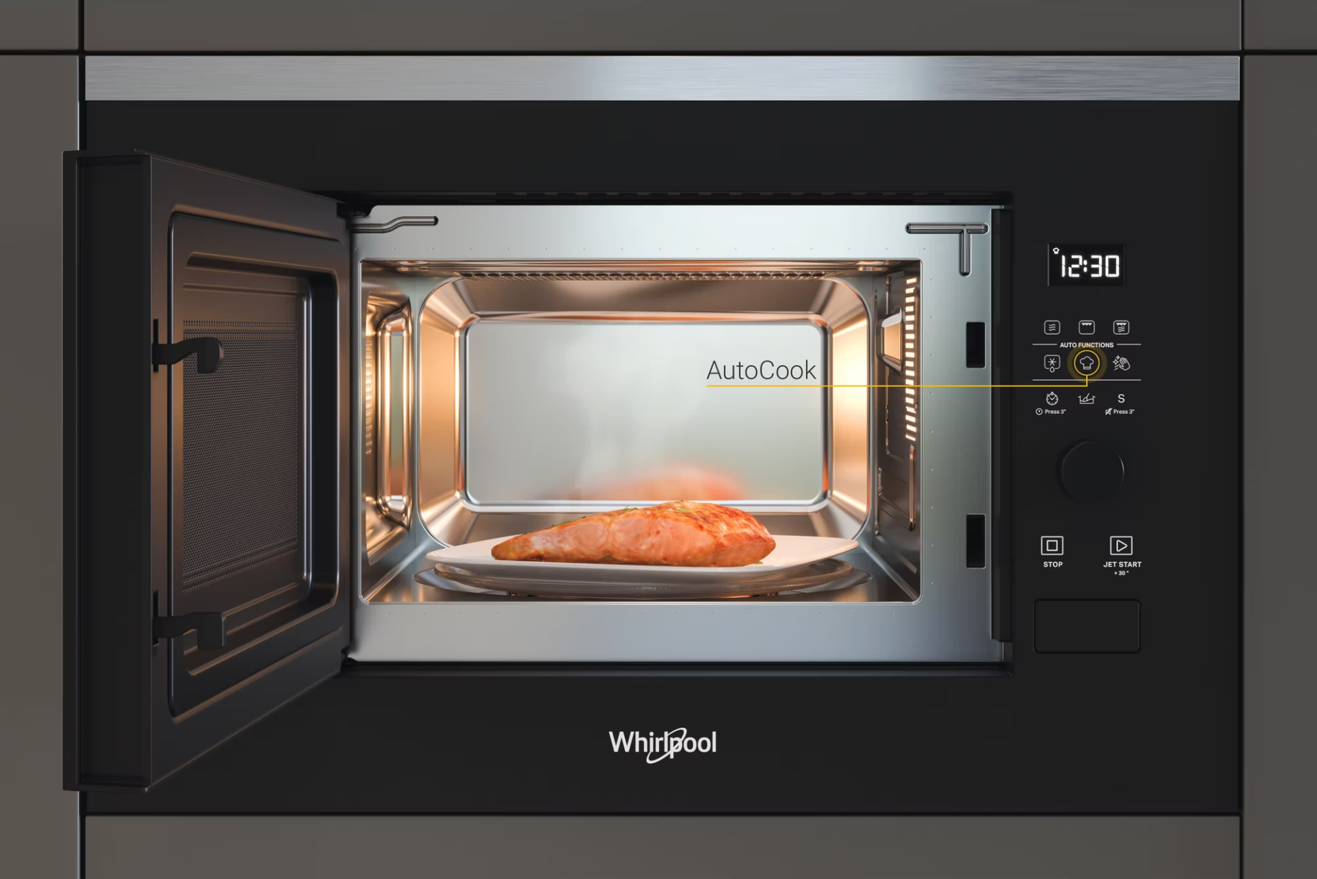 WHIRLPOOL microgolfoven met grill - 39cm - WMF200G