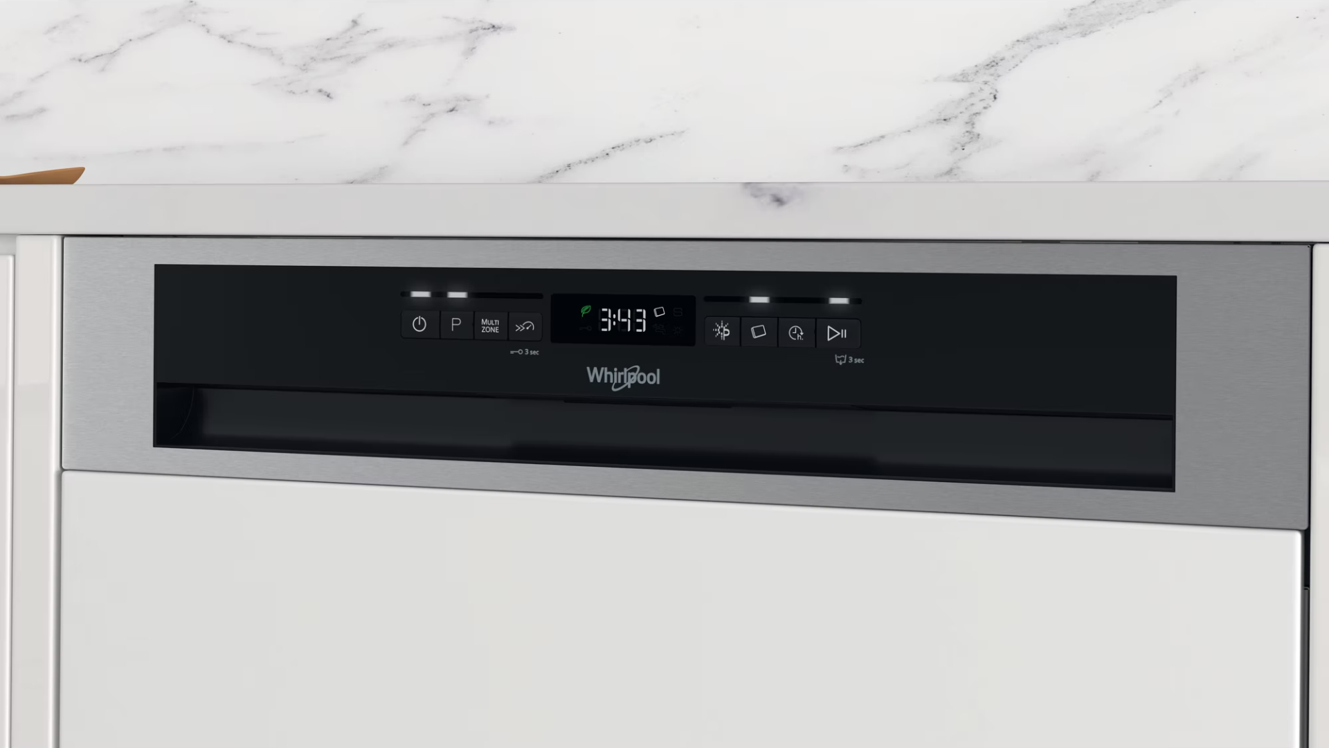 WHIRLPOOL vaatwasser met bedieningspaneel - WBO3T133PFX
