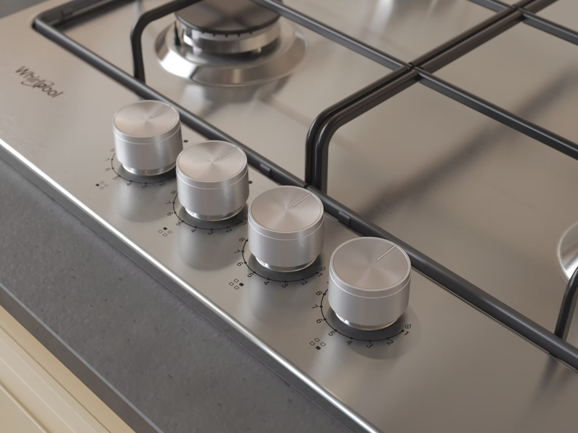 WHIRLPOOL gaskookplaat - 60cm - TGML650IX