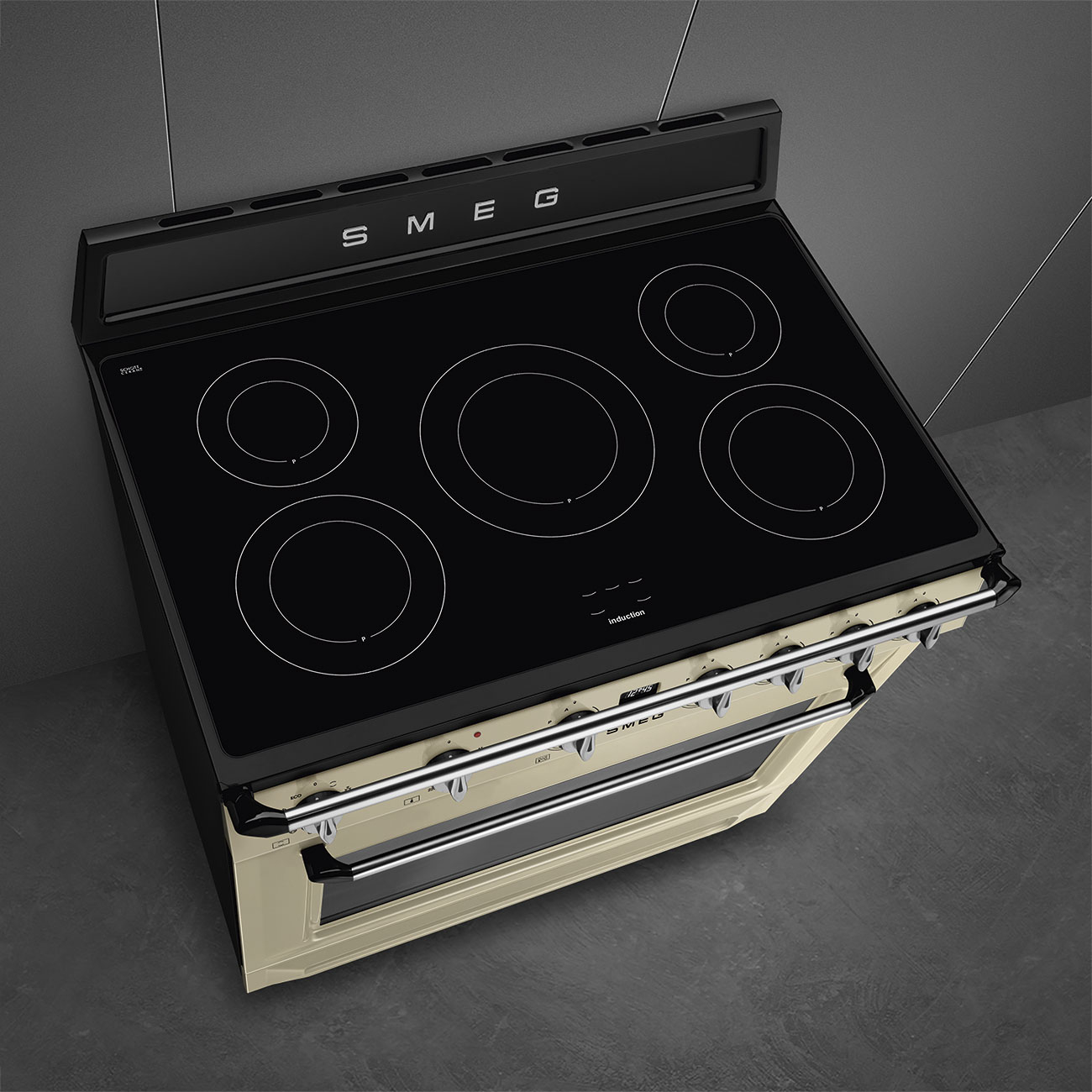 SMEG fornuis met inductie kookplaat - 90cm - TR90IMP