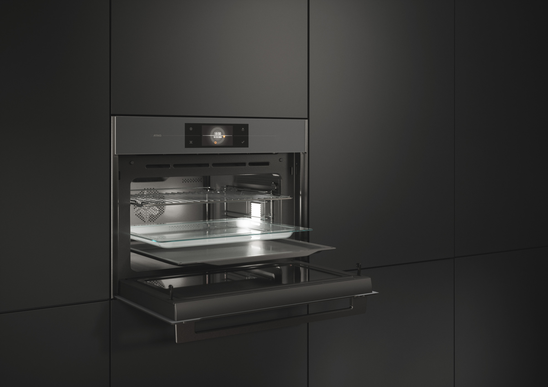 ATAG multifunctionele oven met microgolfoven - 45cm - CX4685M
