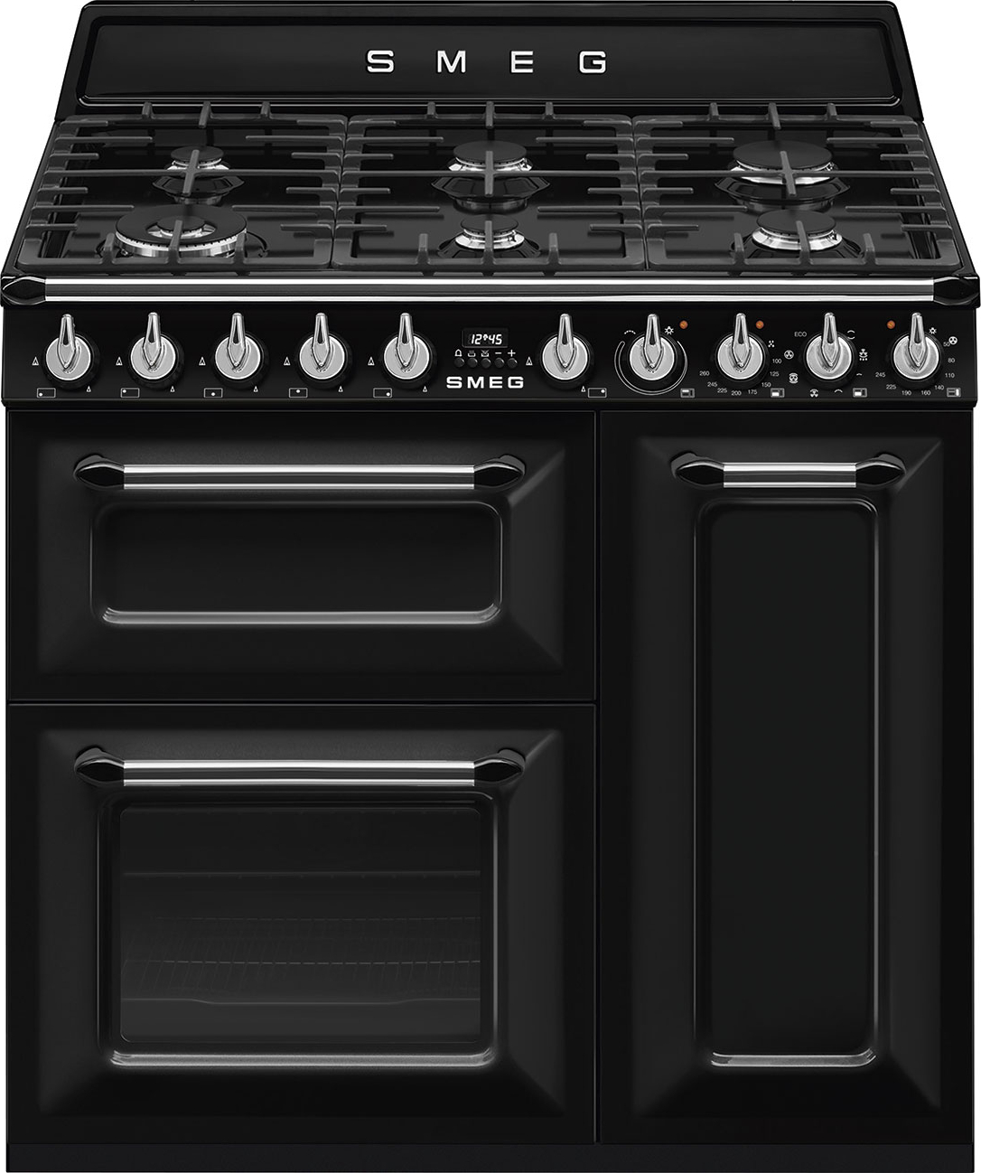 SMEG fornuis met gaskookplaat - 90cm - TR93BL