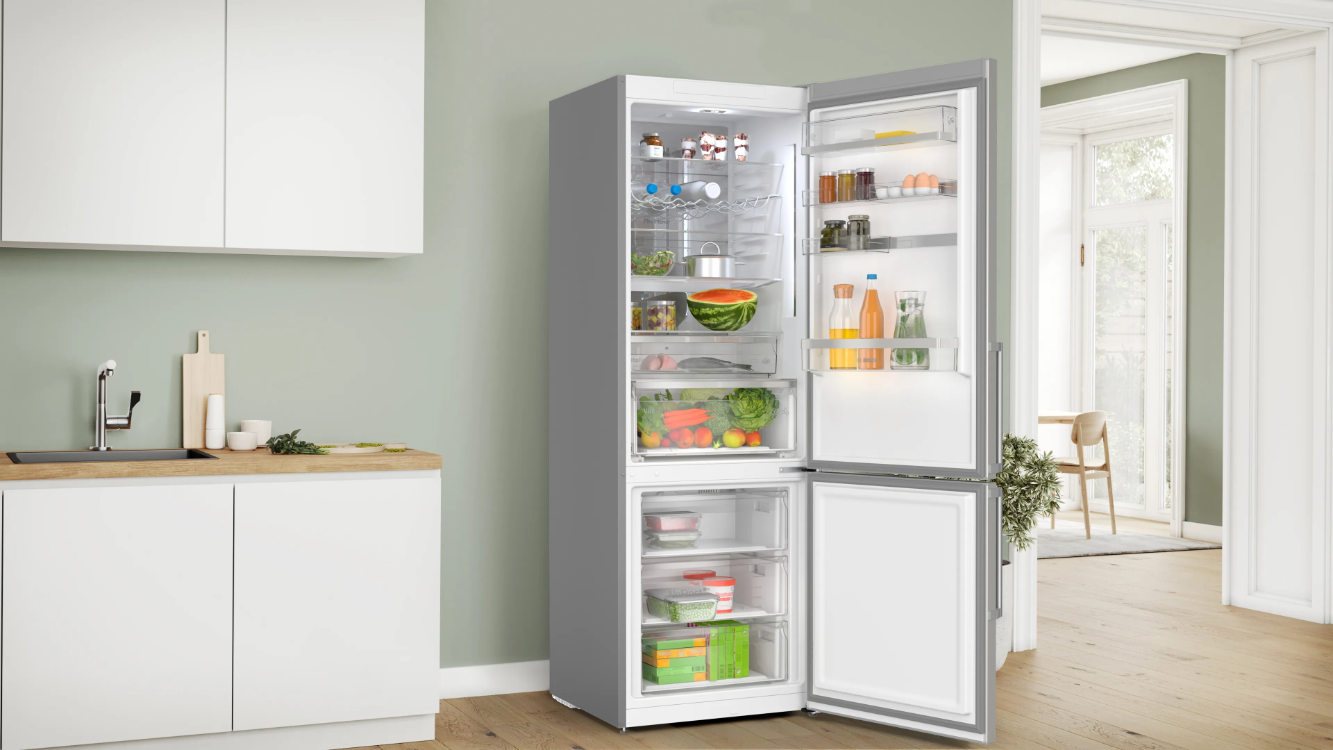 BOSCH SERIE 6 Vrijstaande koel-vriescombinatie - KGN49AIBT