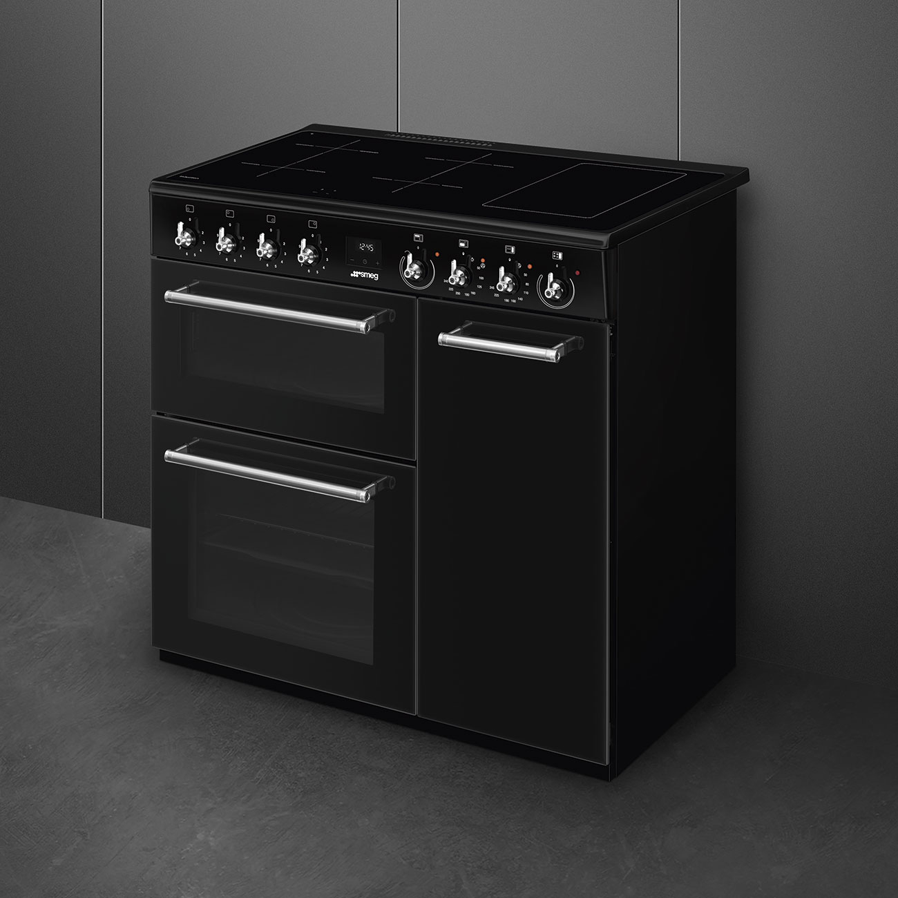 SMEG fornuis met inductie kookplaat - 90cm - CX93IMBL