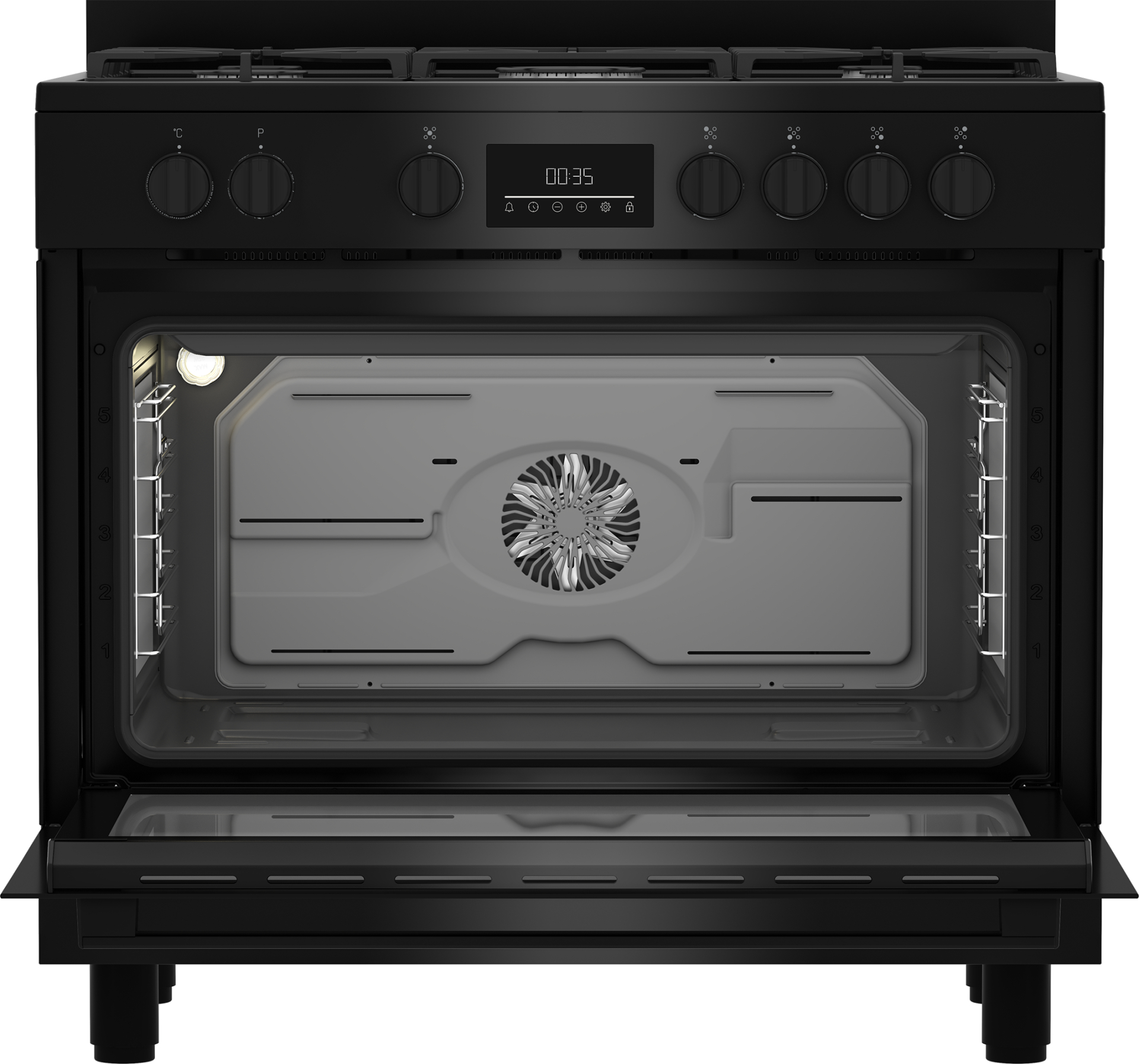 BEKO fornuis met gaskookplaat - 90cm - BGM11226EB