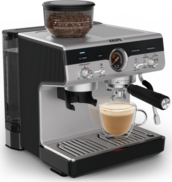 KRUPS Espressomachine inox half-automatisch - XP804T10