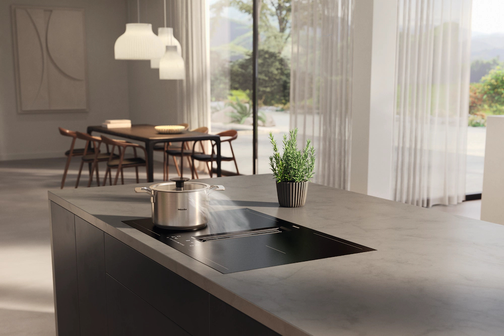 MIELE kookplaat met afzuiging - 80cm - KMDA7876FLMATTFINISHMASW