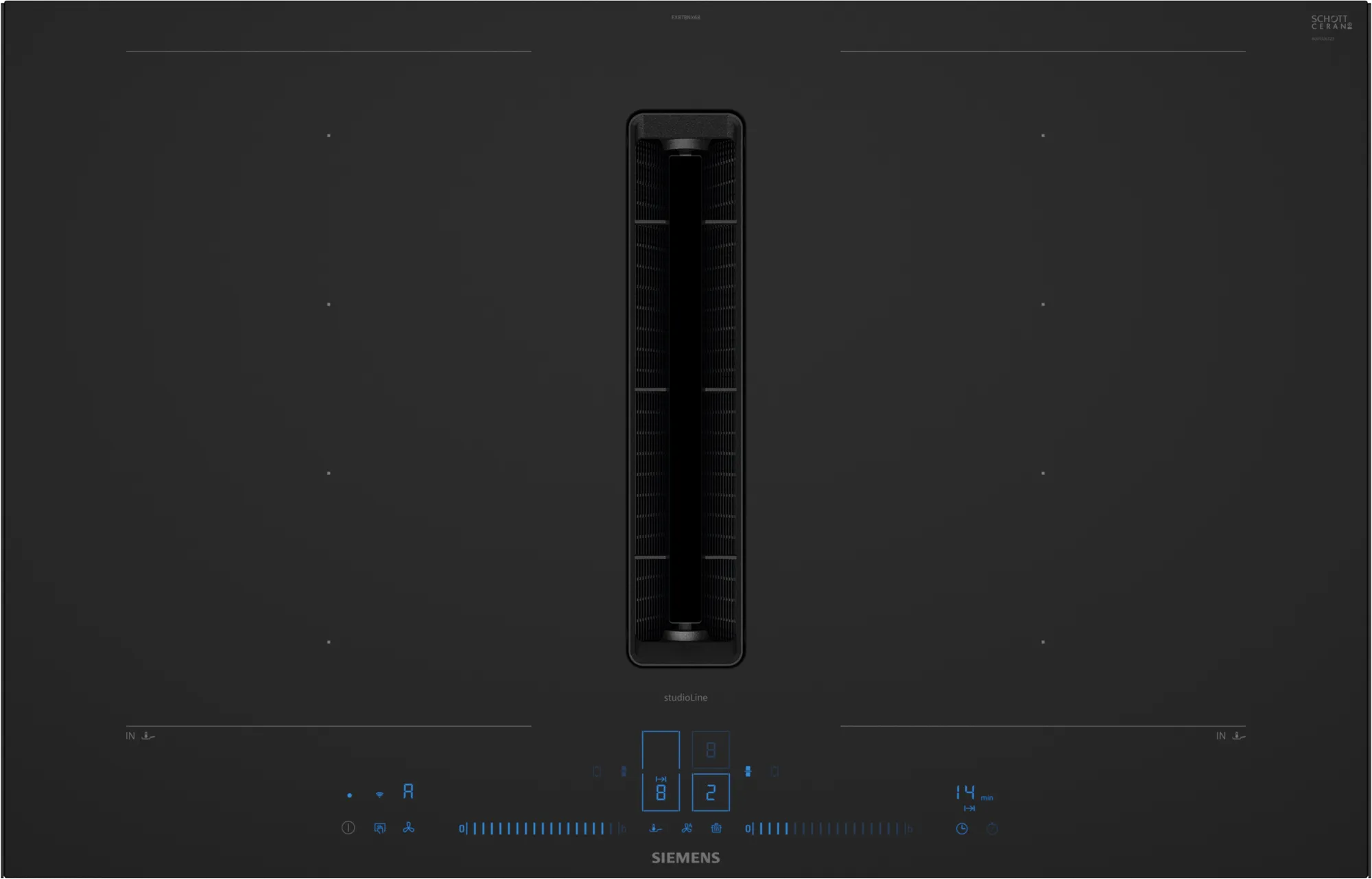 SIEMENS EX87BNX68E IQ700 kookplaat met afzuiging - 80cm