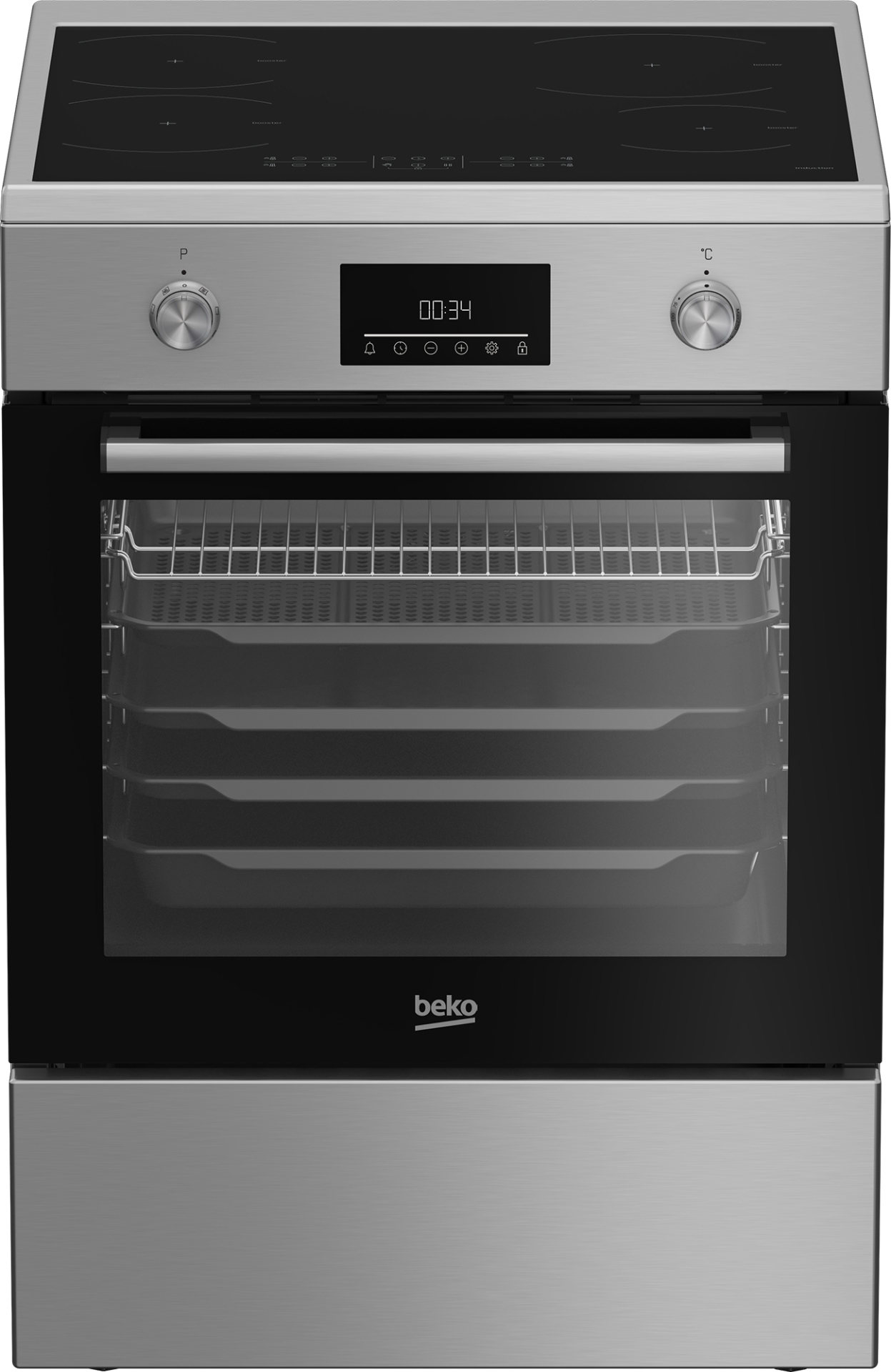 BEKO fornuis met inductie kookplaat - 60cm - FBMA6930GX