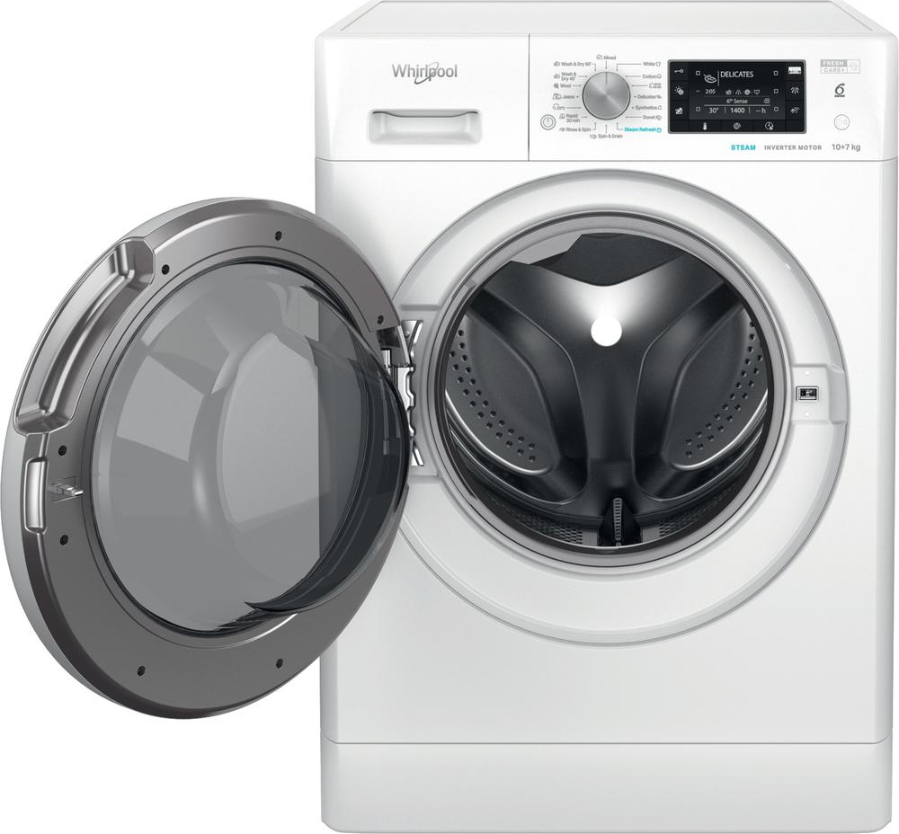 WHIRLPOOL Was-droogcombinatie 7 kg - FFWDD1076258SVEE
