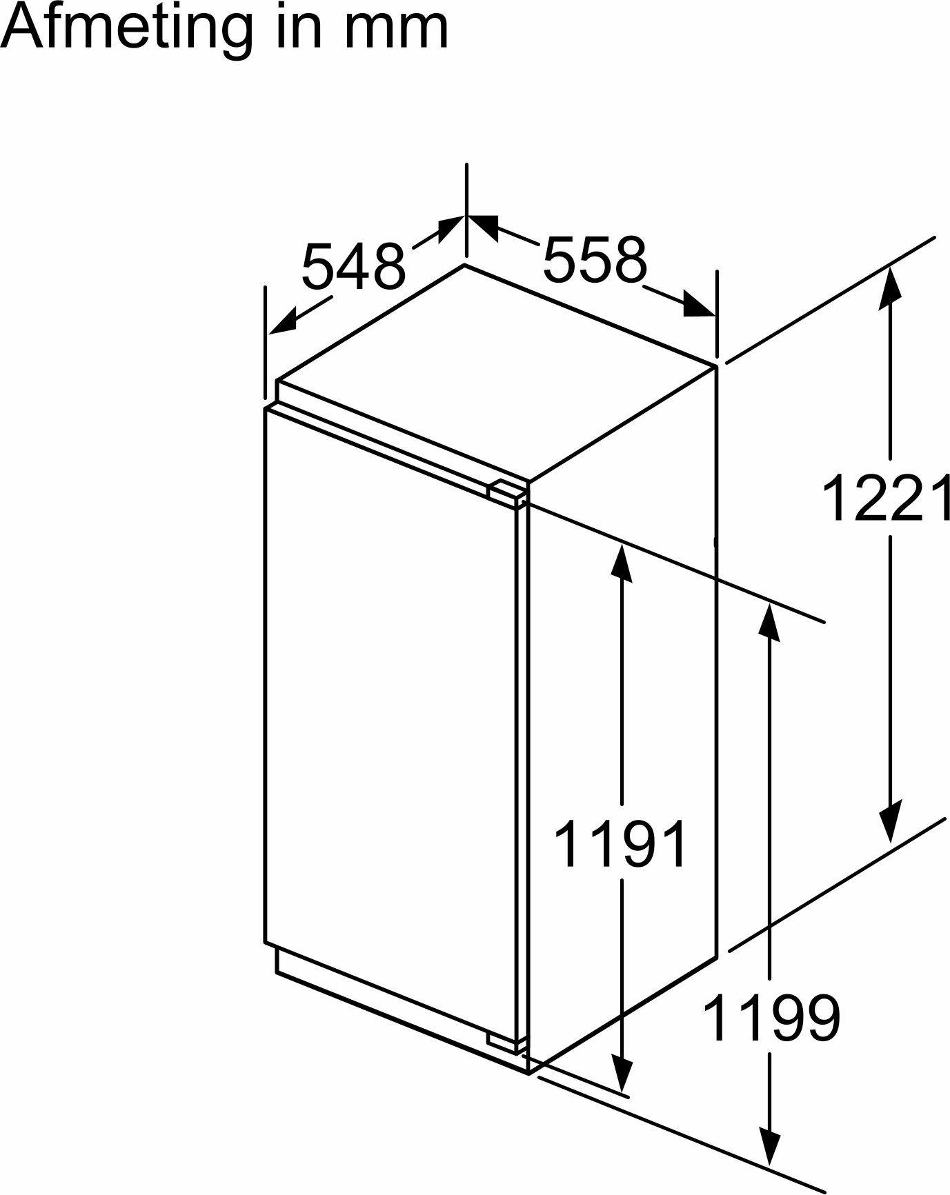 SIEMENS IQ500 koelkast zonder vriesvak - 122cm - KI41REDD1