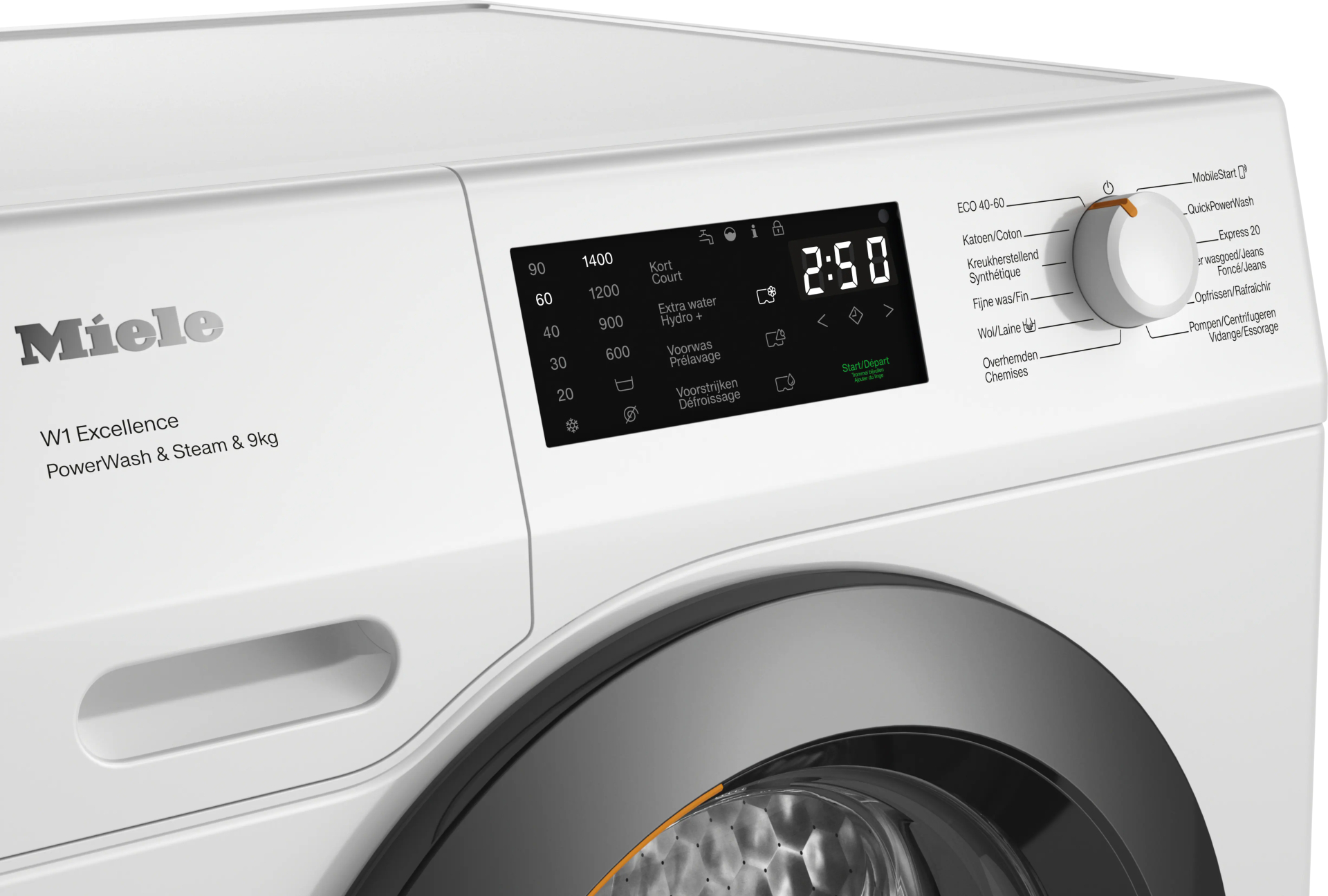 MIELE CHROME EDITION Wasmachine 9 kg - WED395WPS