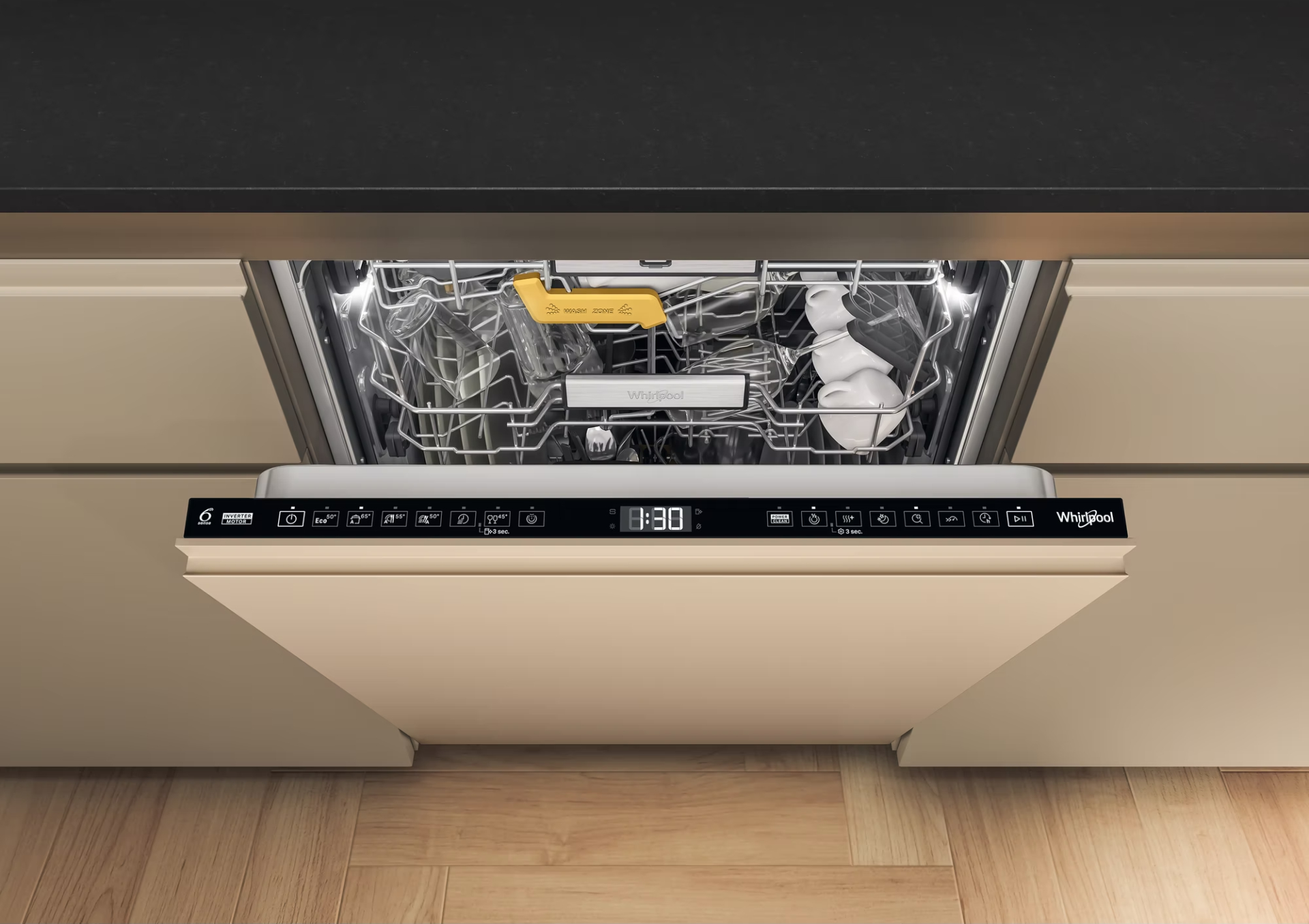 WHIRLPOOL vaatwasser volledig integreerbaar - W8IHF58TUS