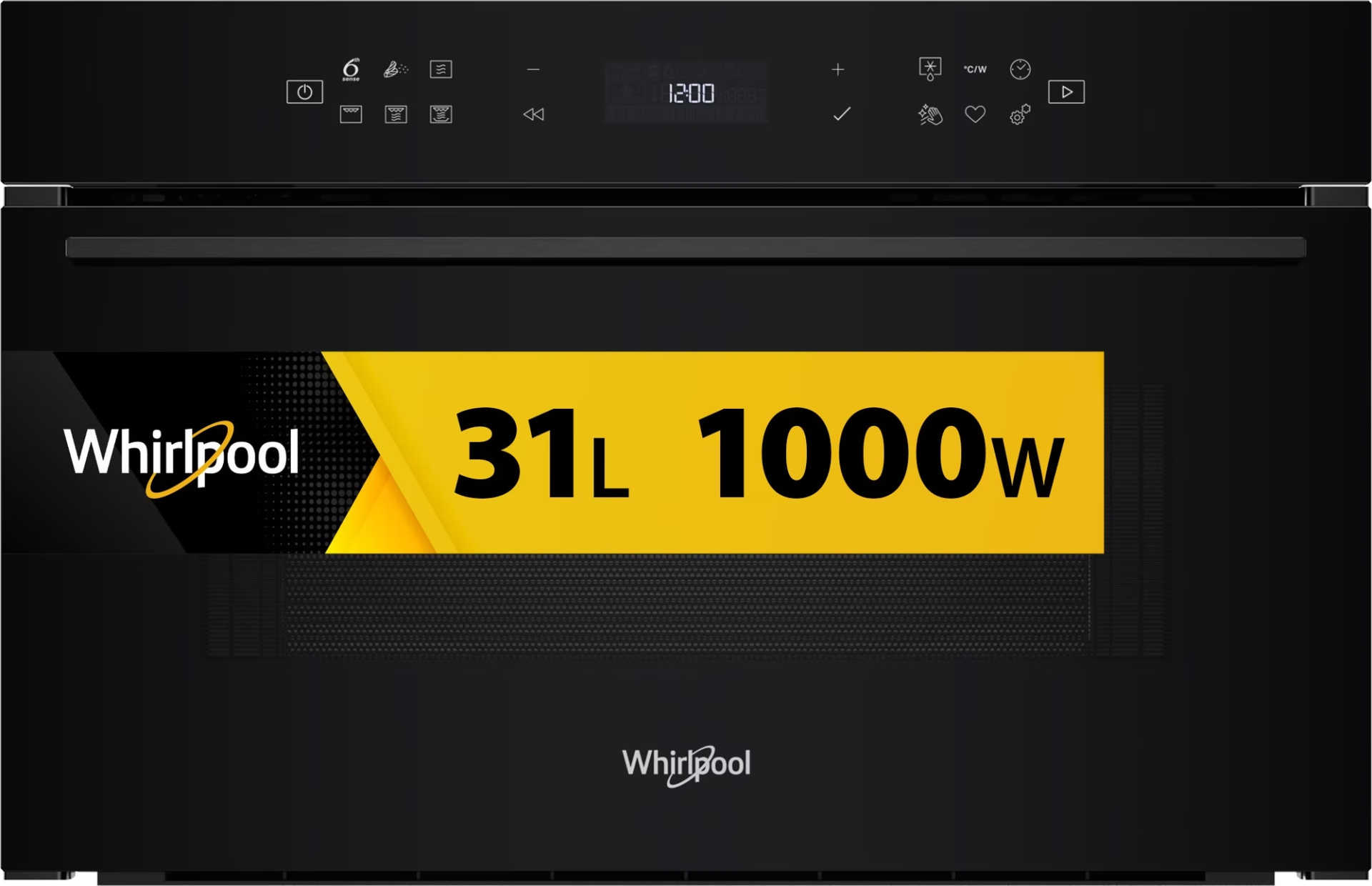 WHIRLPOOL microgolfoven met grill - 38cm - WMD7O4TB