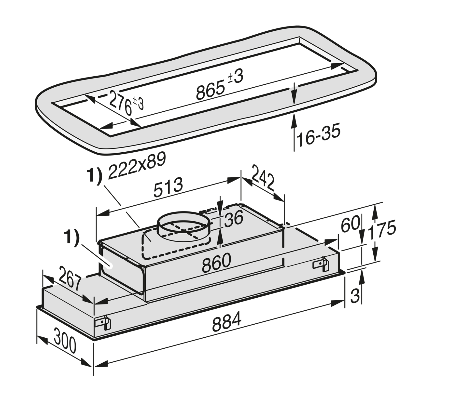 MIELE inbouwgroep - 88cm - DA2698EXTA