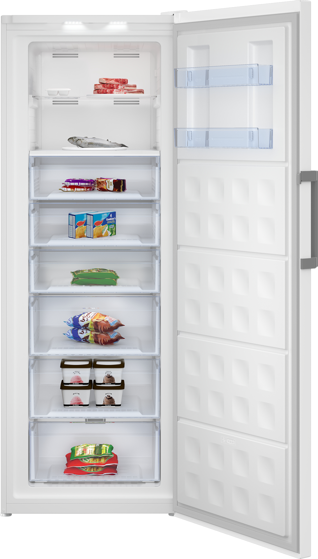 BEKO vrijstaande vriezer - 191cm - RFNE448E55W