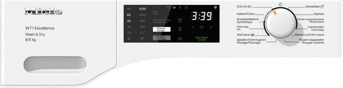 MIELE CHROME EDITION Was-droogcombinatie 5 kg - WTD165WPM