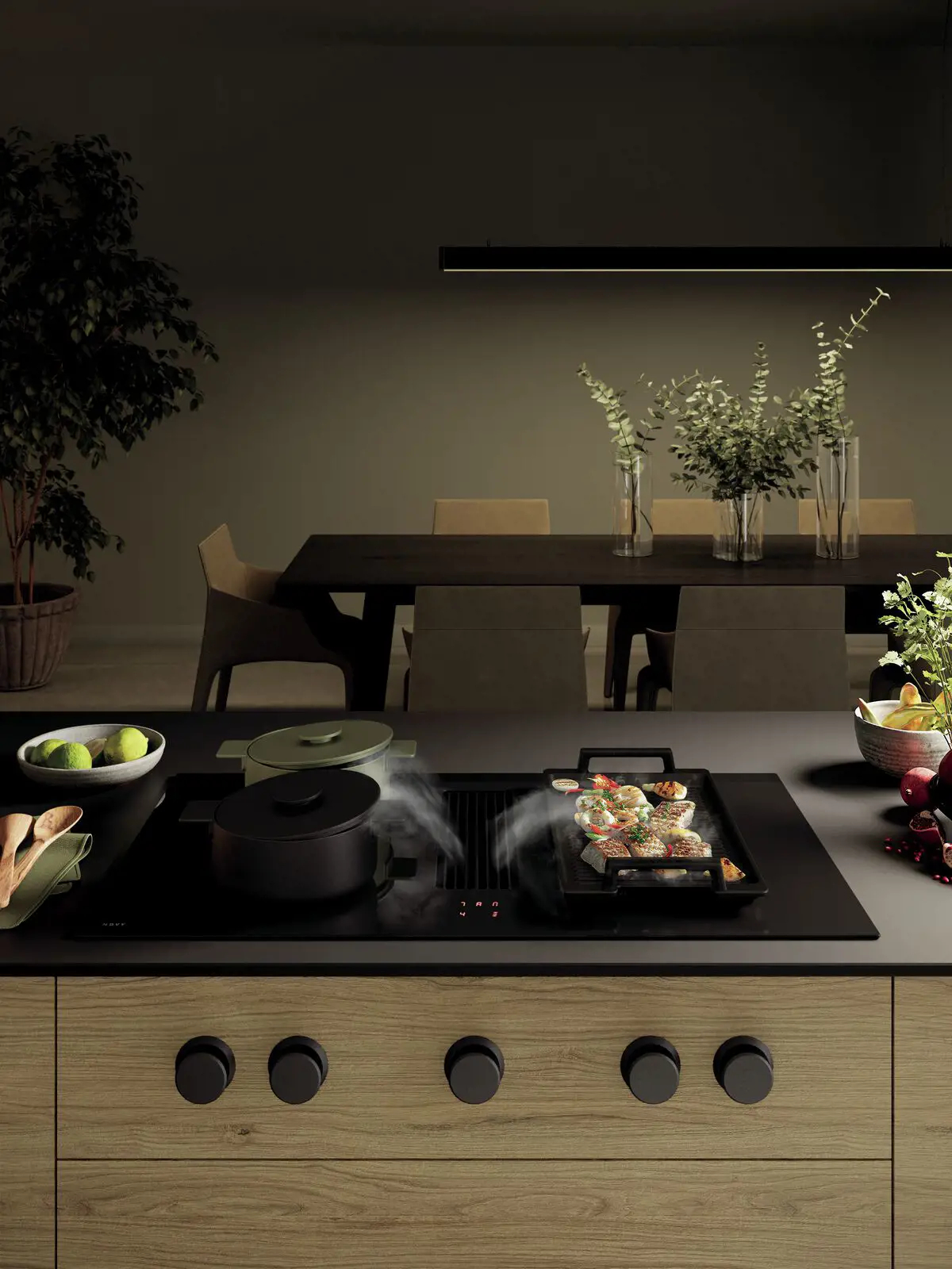 NOVY EASY kookplaat met afzuiging - 90cm - 1866
