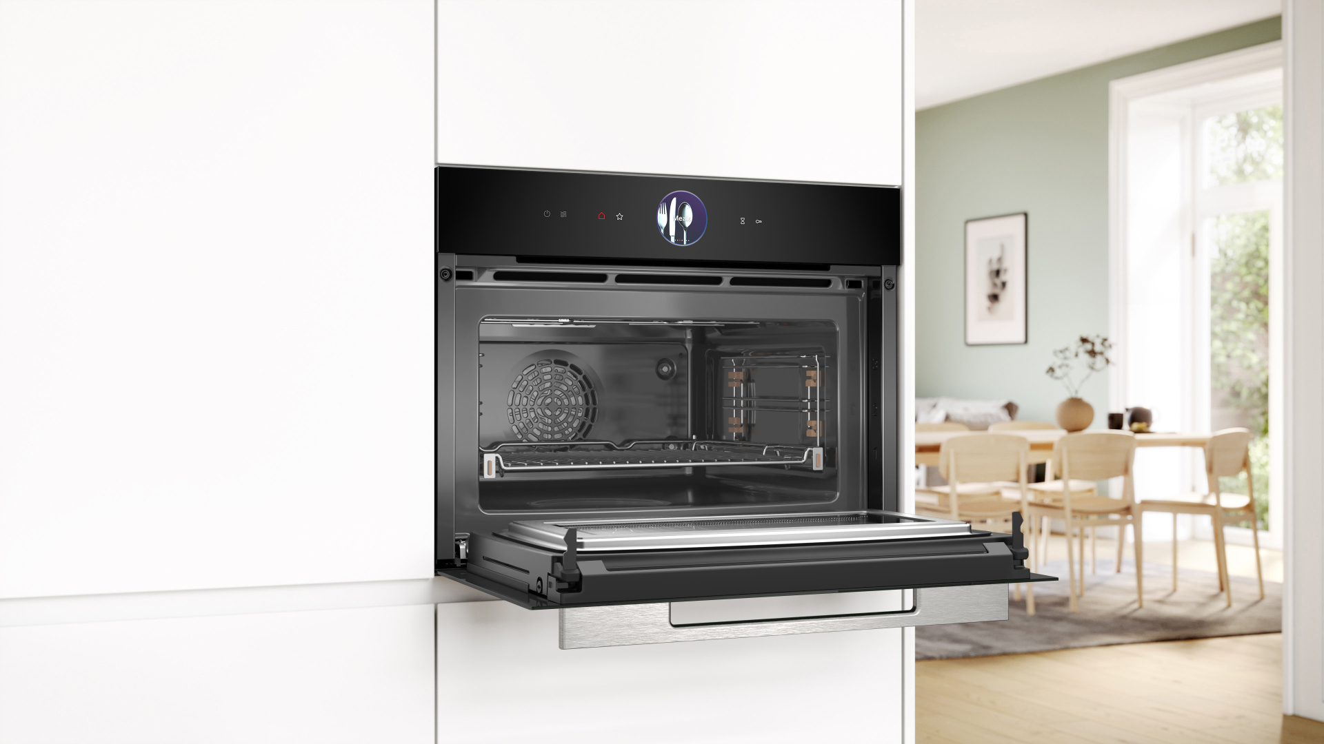 BOSCH SERIE 8 multifunctionele oven met microgolfoven - 45cm - CMG736AB1F