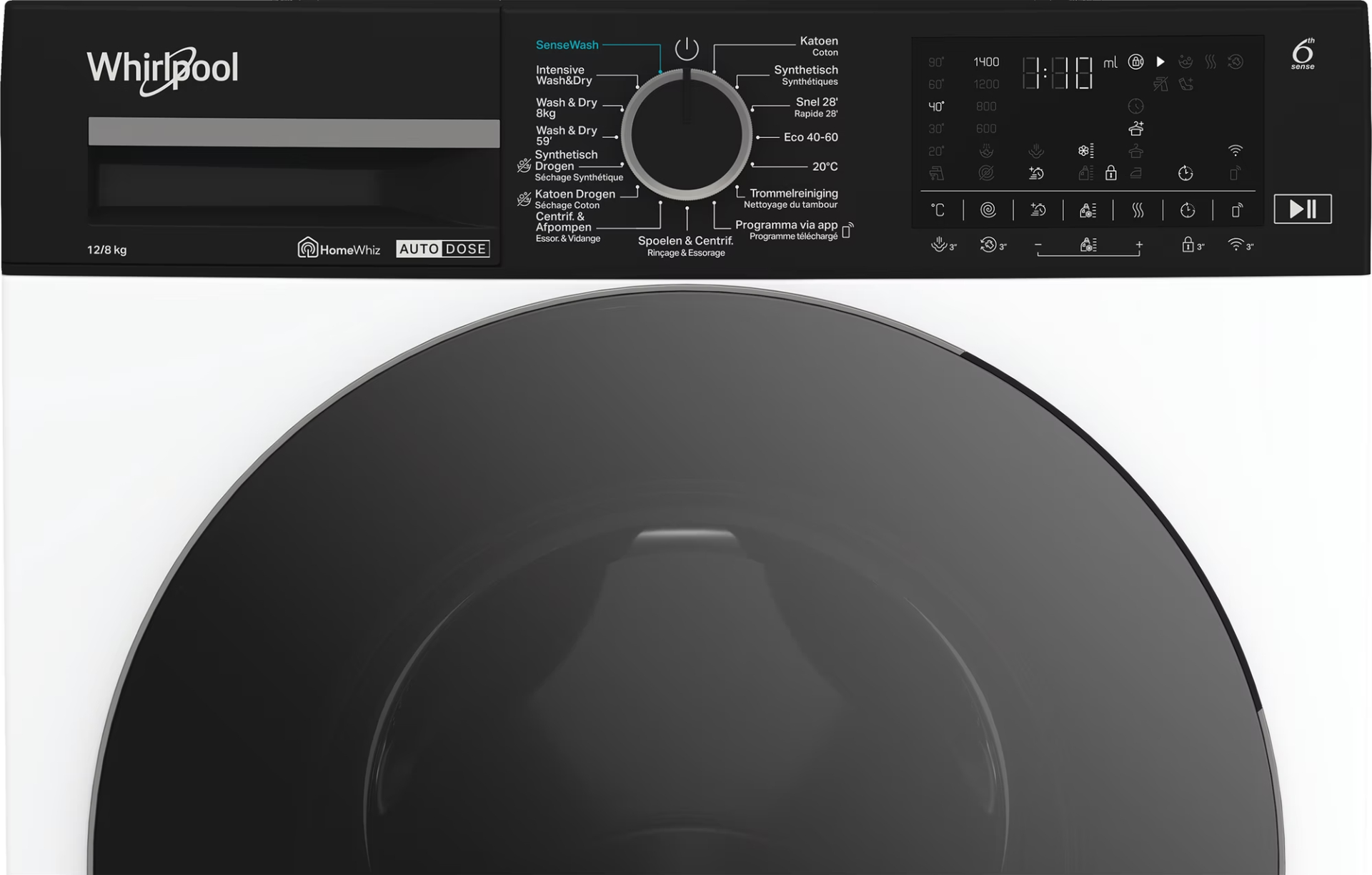 WHIRLPOOL was- droogcombinatie - WPD2836WADSBE