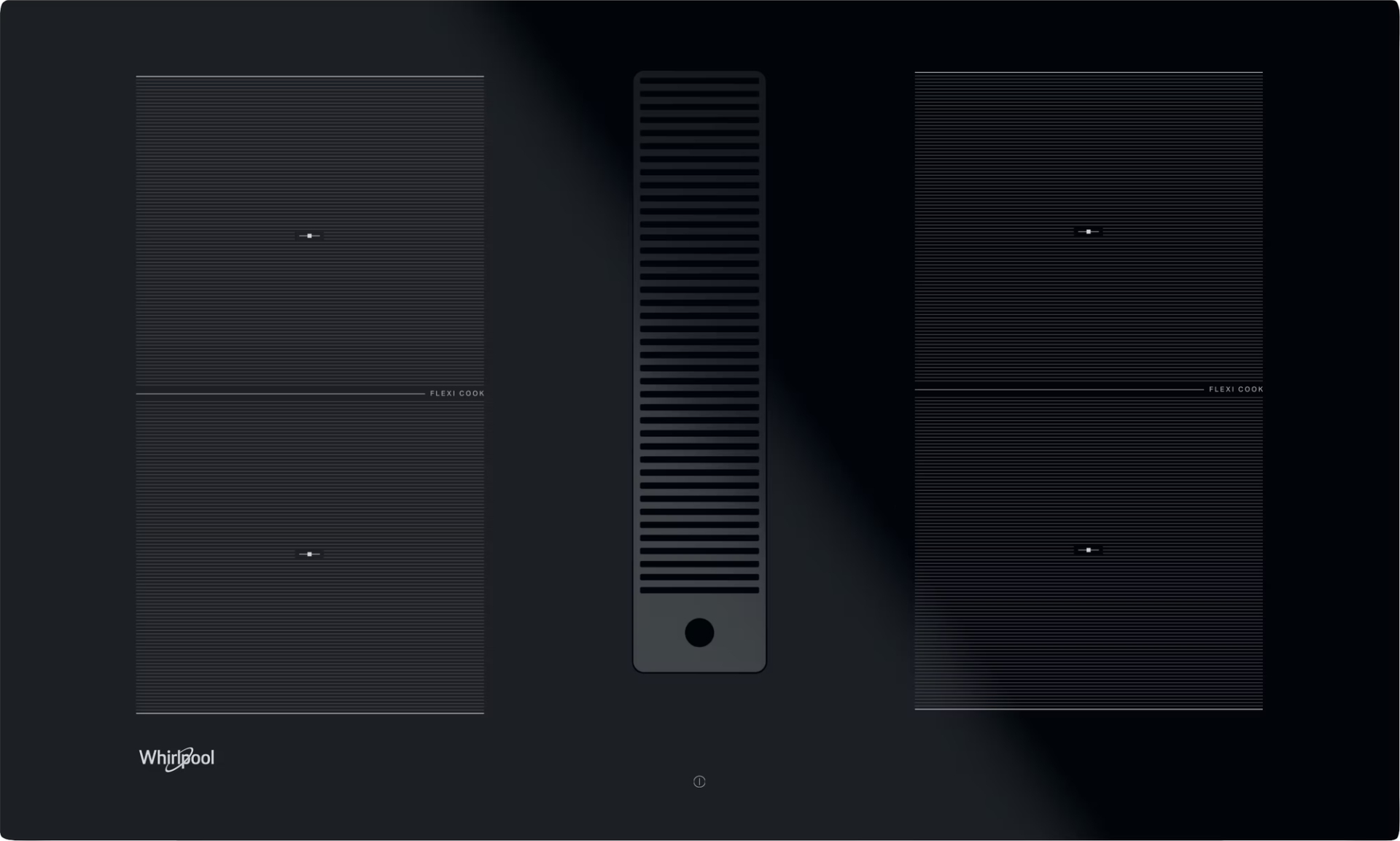 WHIRLPOOL kookplaat met afzuiging - 83cm - WVHF83BB