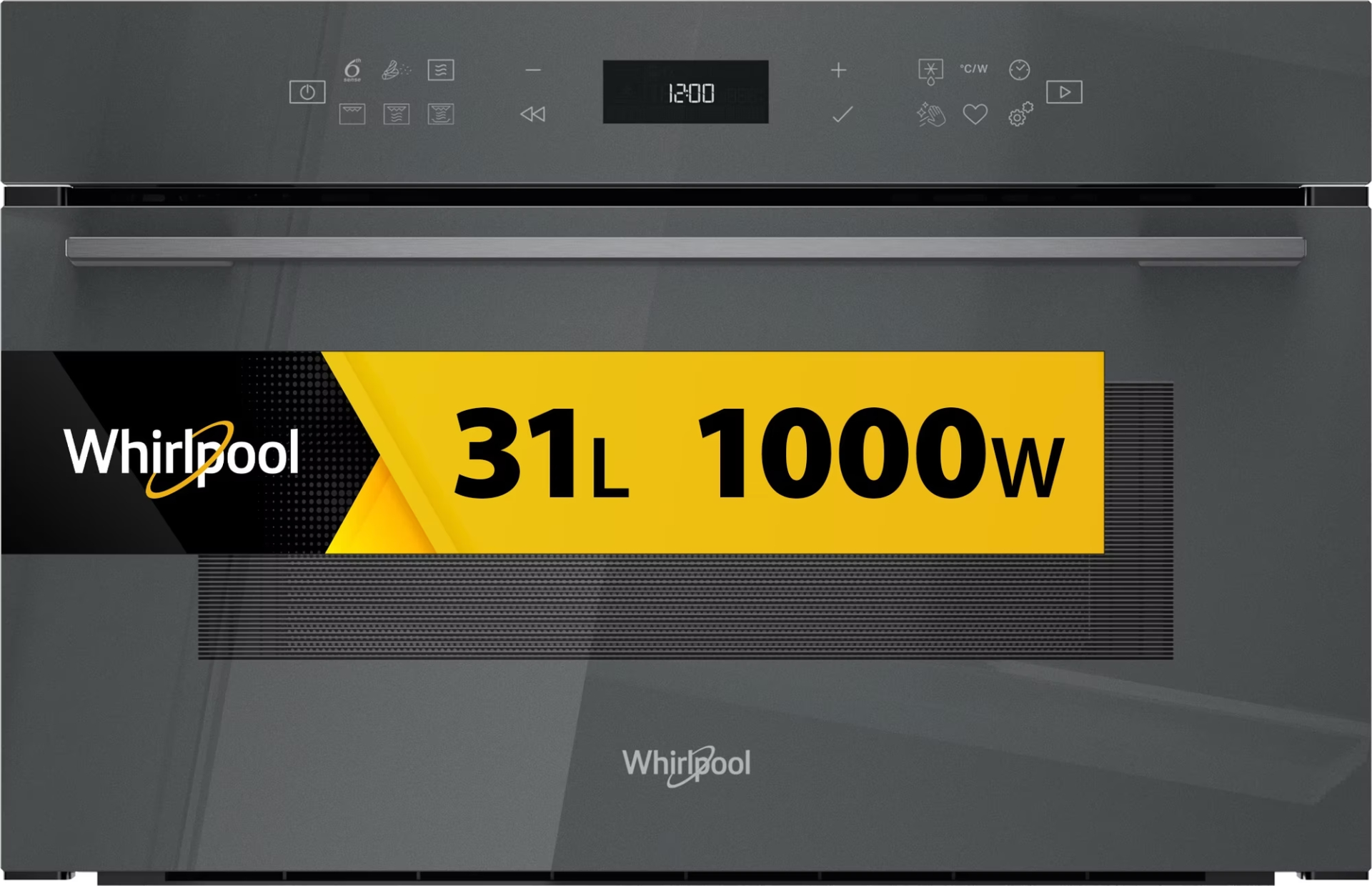 WHIRLPOOL microgolfoven met grill - 38cm - WMD7O4TSG