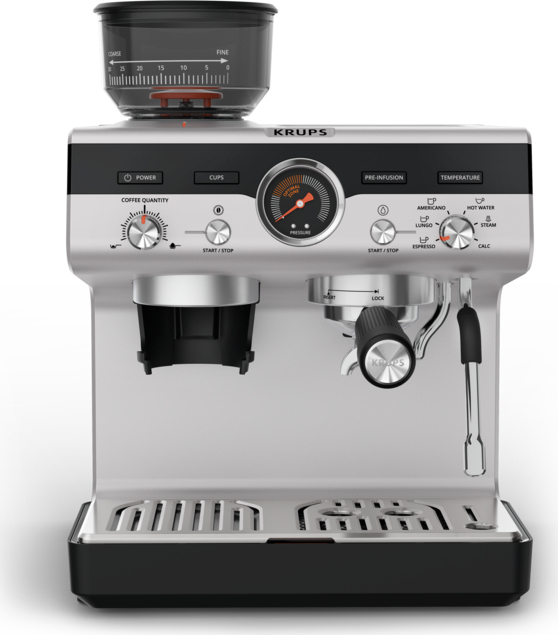 KRUPS Espressomachine inox half-automatisch - XP804T10