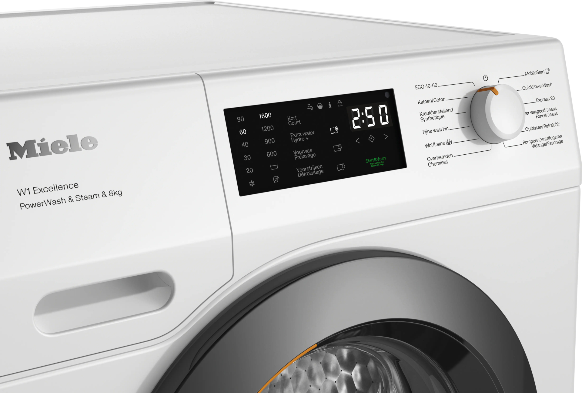 MIELE CHROME EDITION Wasmachine 8 kg - WEC395WPS