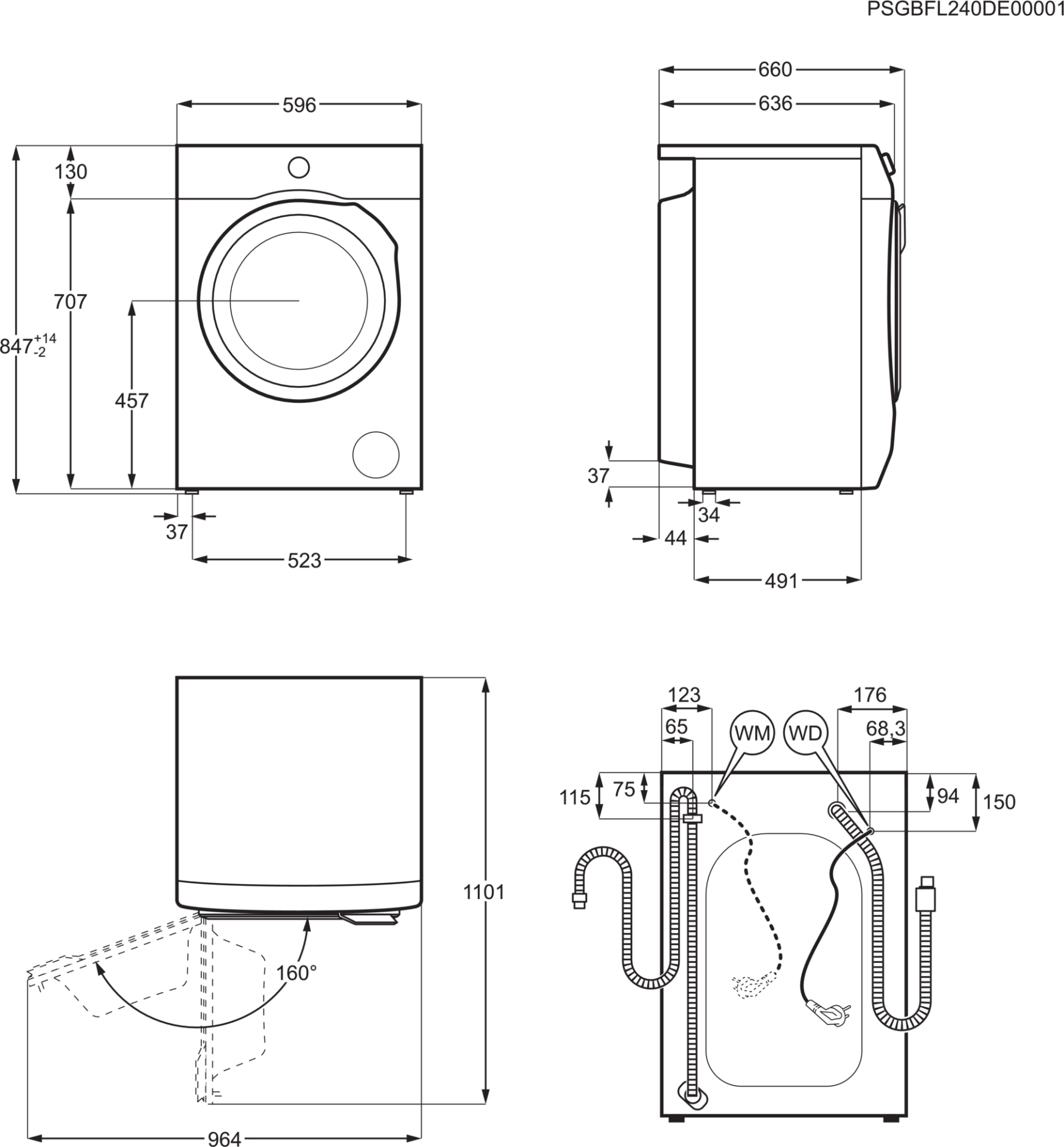 AEG 6000 wasmachine - LR63U944