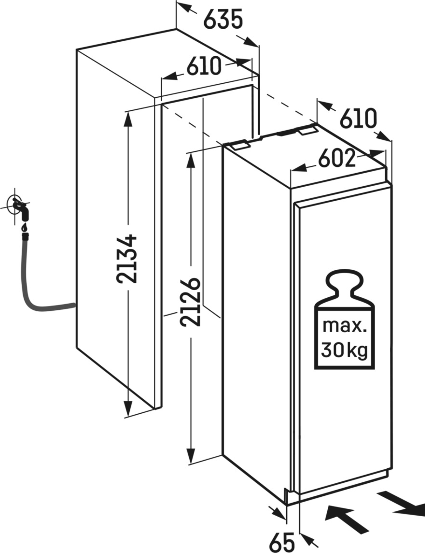 LIEBHERR MONOLITH inbouw vriezer - 213cm - EFNEI967020
