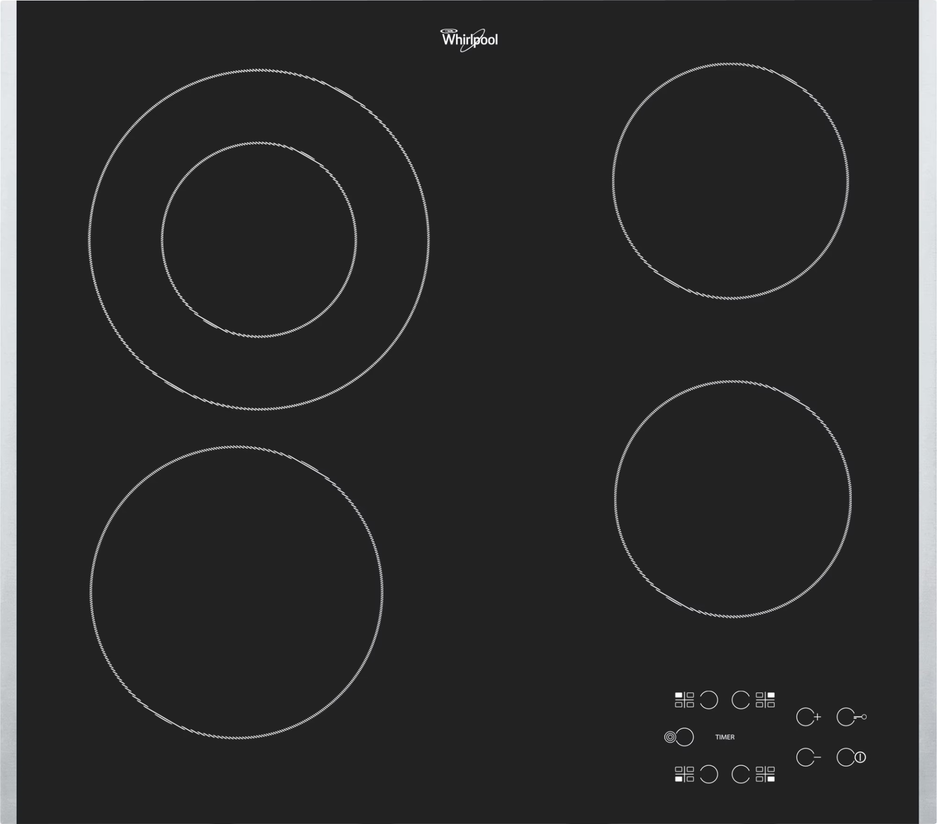 WHIRLPOOL vitrokeramische kookplaat - 58cm - AKT8130LX