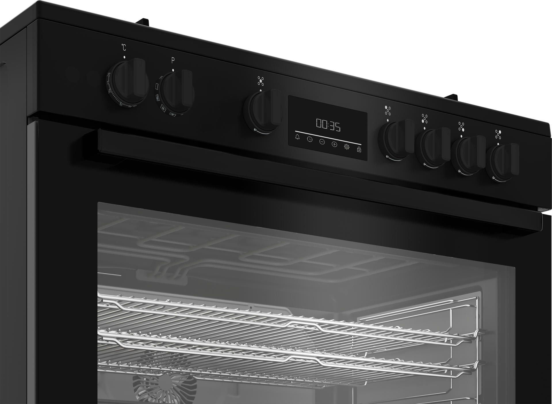BEKO fornuis met gaskookplaat - 90cm - BGM11226EB