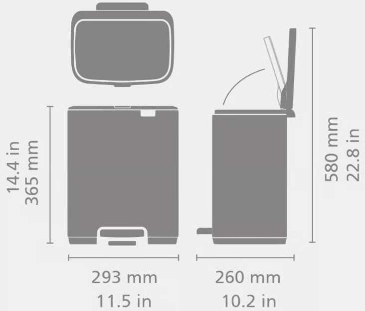 BRABANTIA pedaalemmer - 238086